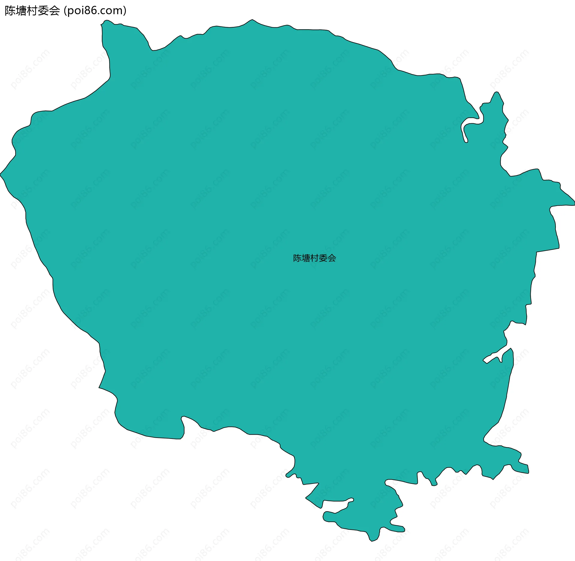 陈塘村委会边界地图