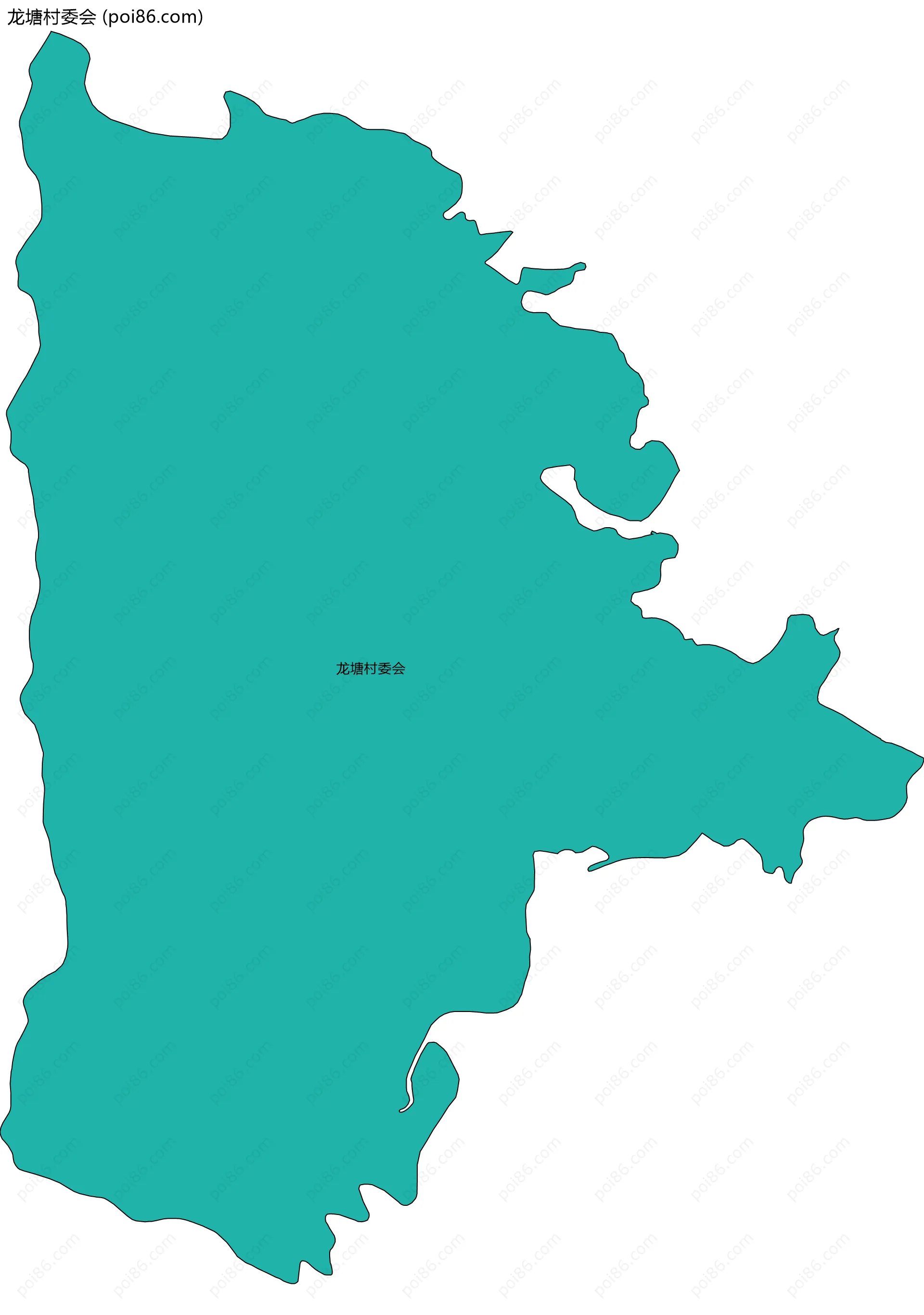 龙塘村委会边界地图