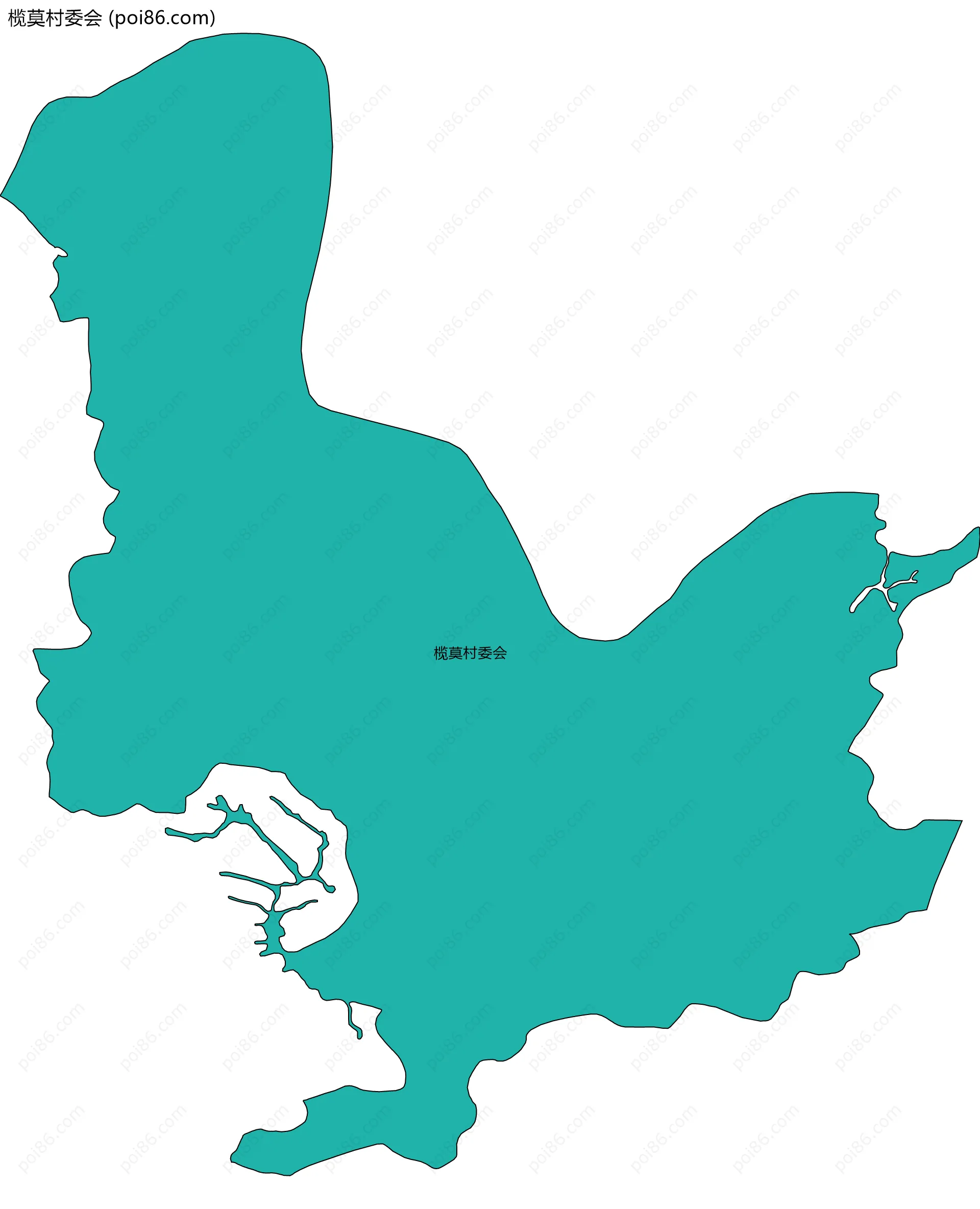 榄莫村委会边界地图