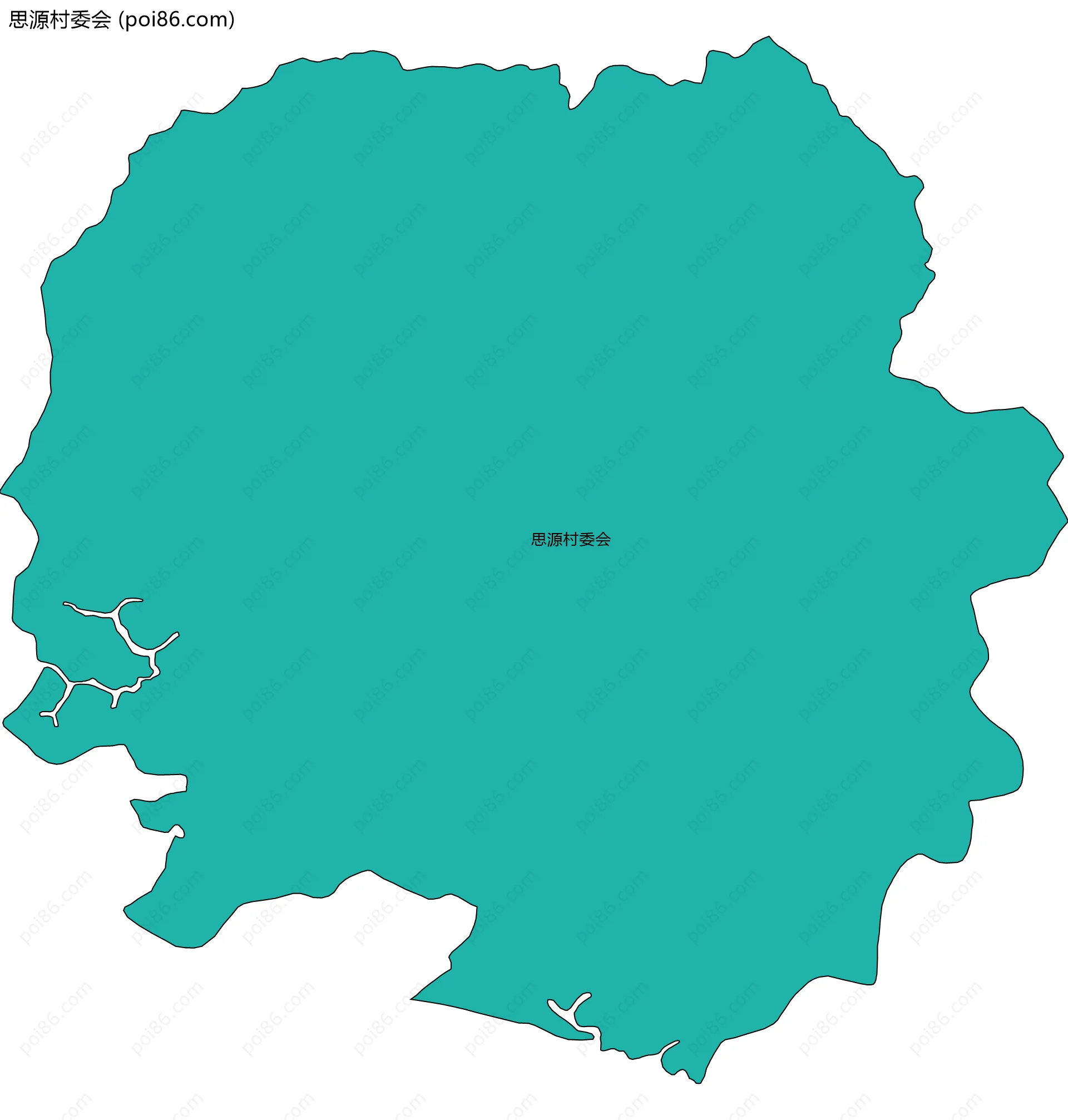 思源村委会边界地图