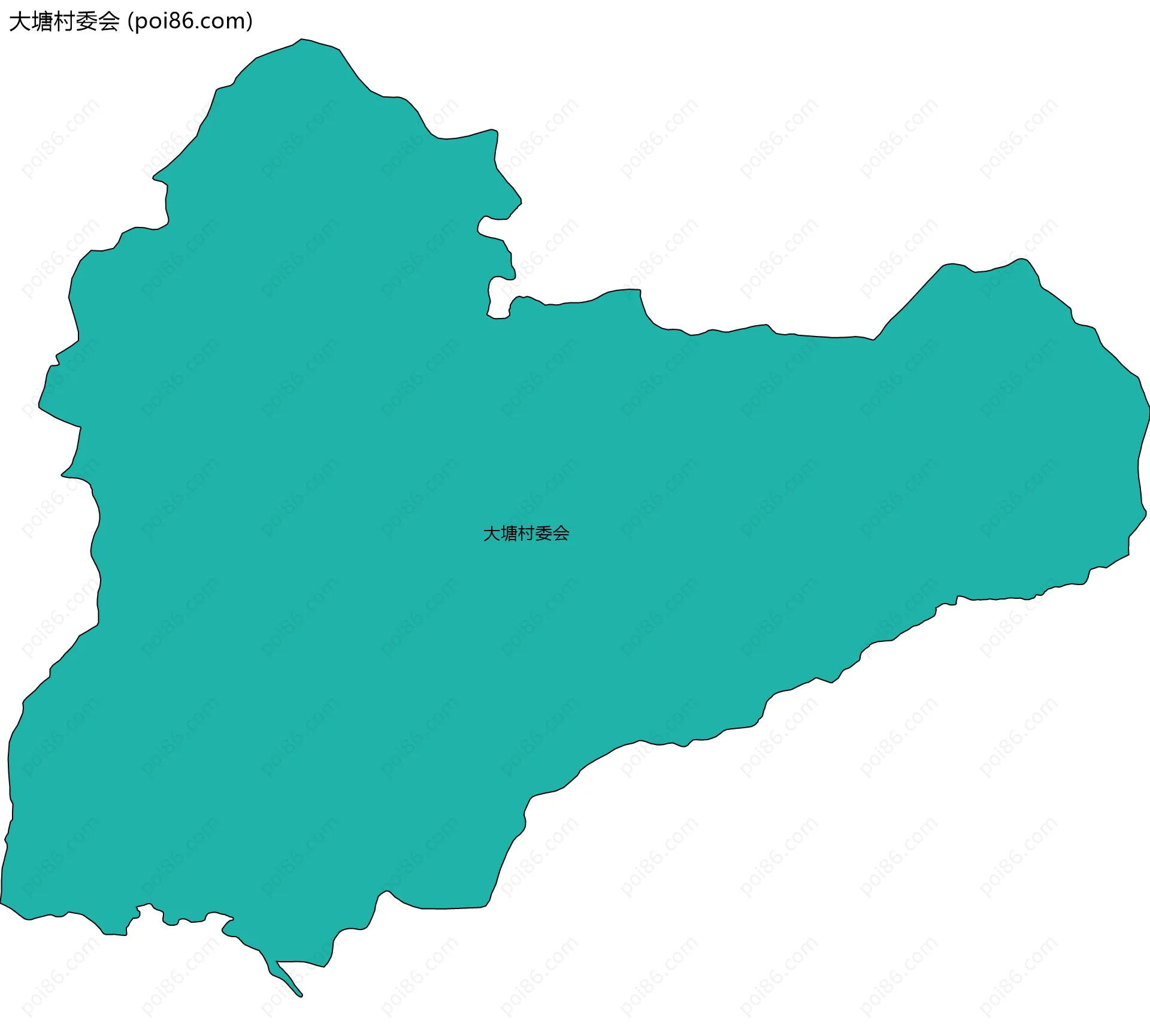 大塘村委会边界地图