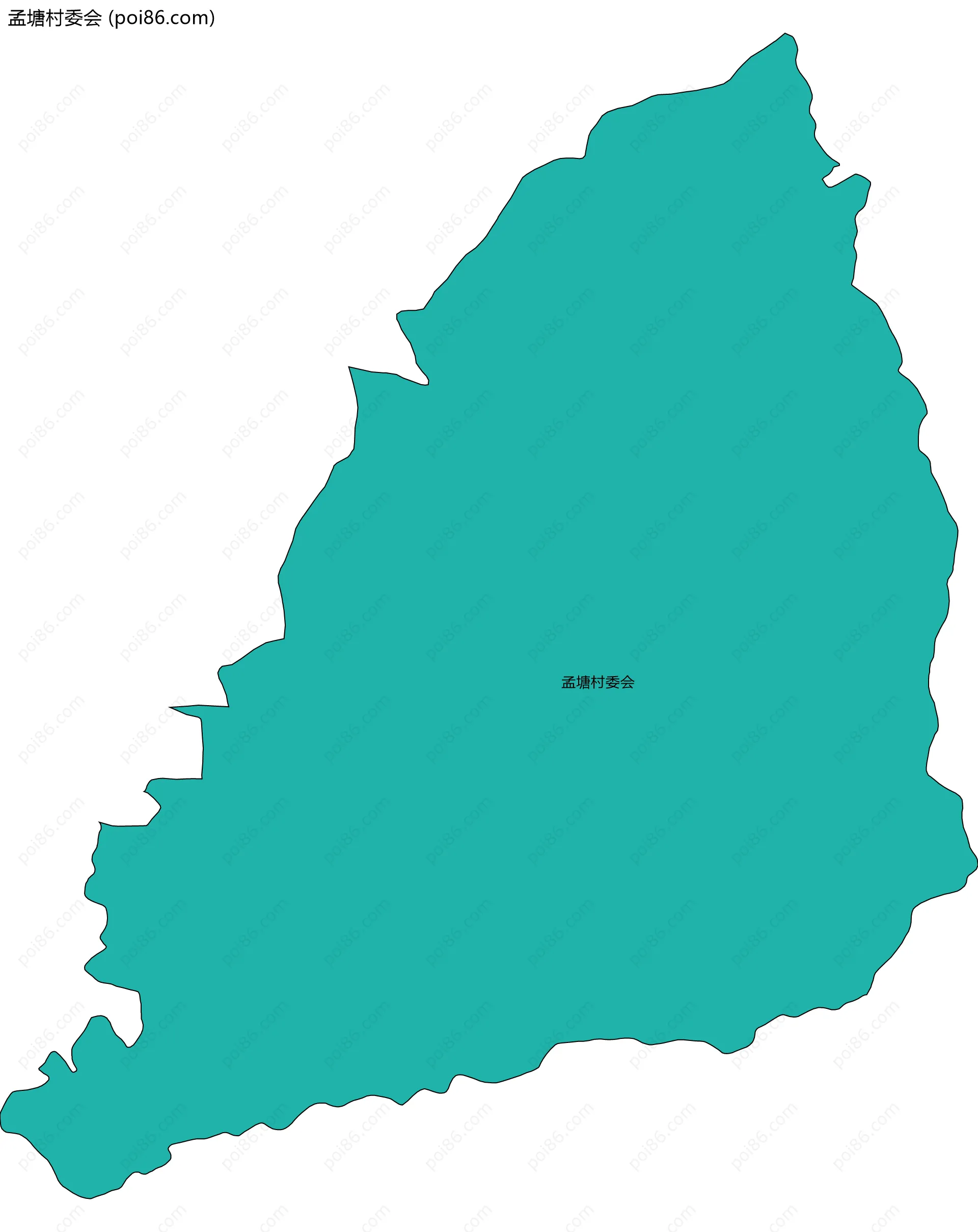 孟塘村委会边界地图