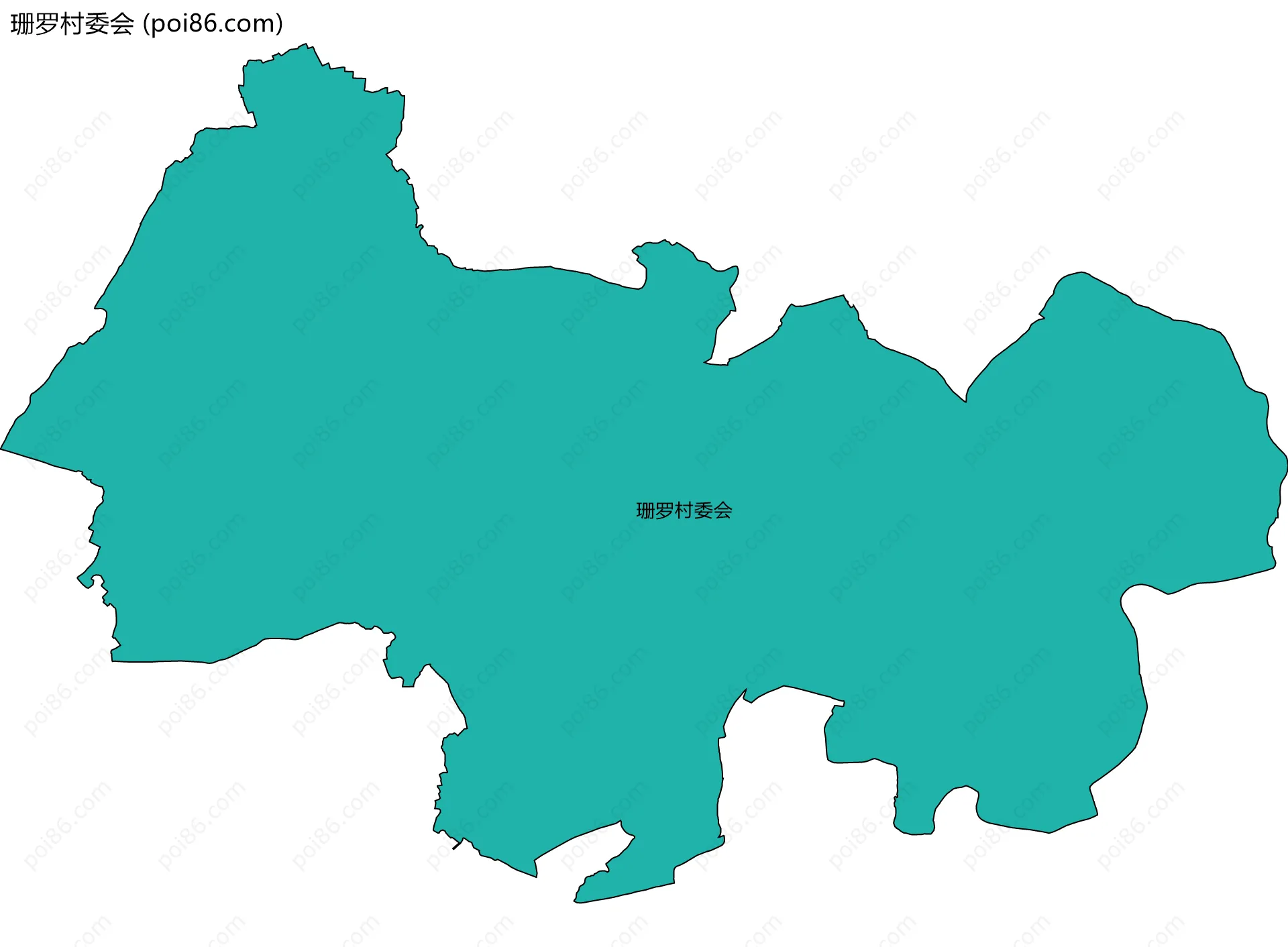 珊罗村委会边界地图