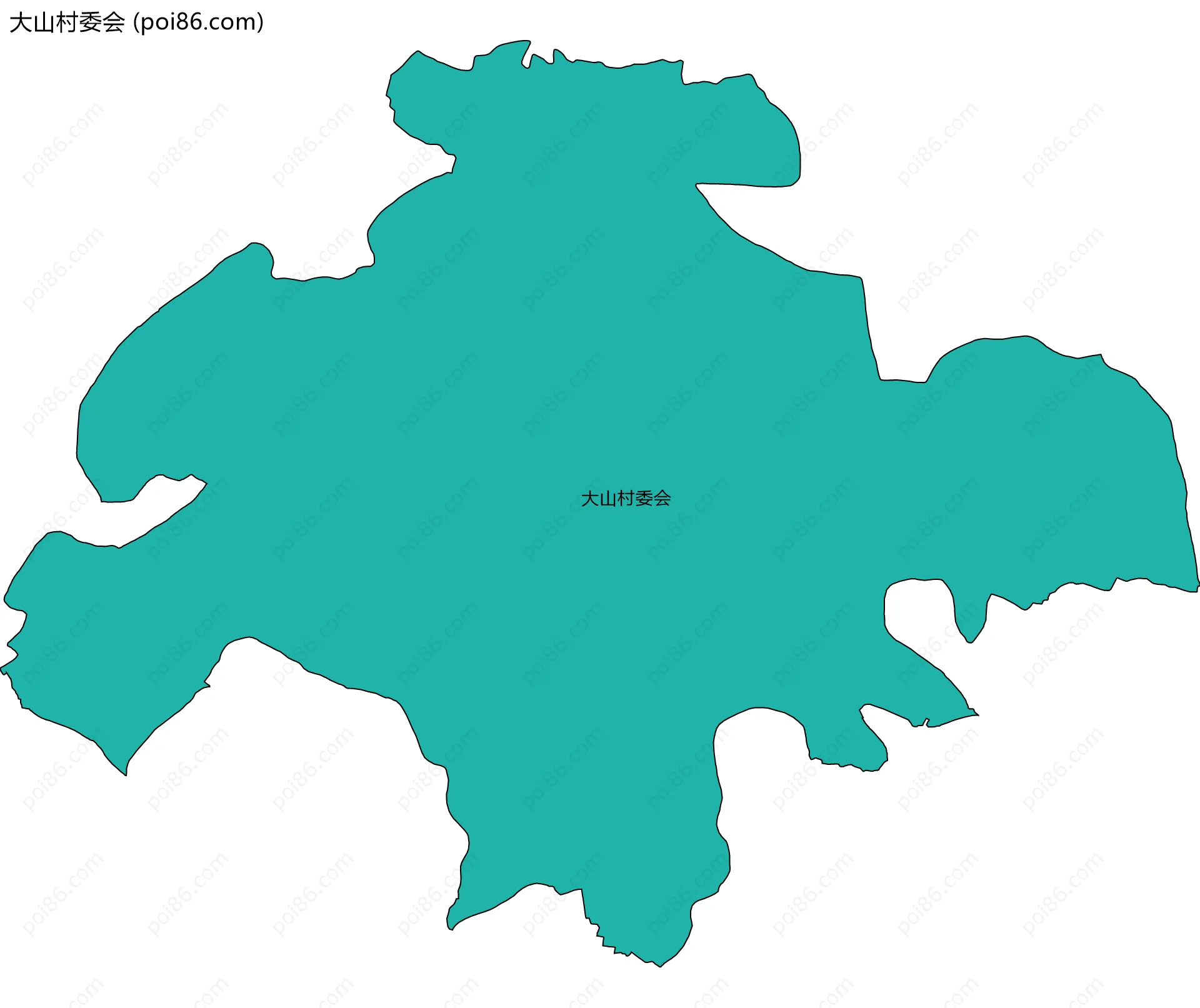 大山村委会边界地图