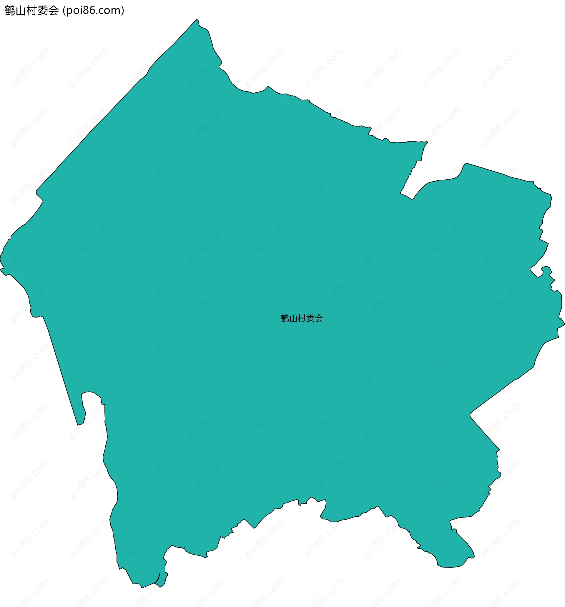 鹤山村委会边界地图