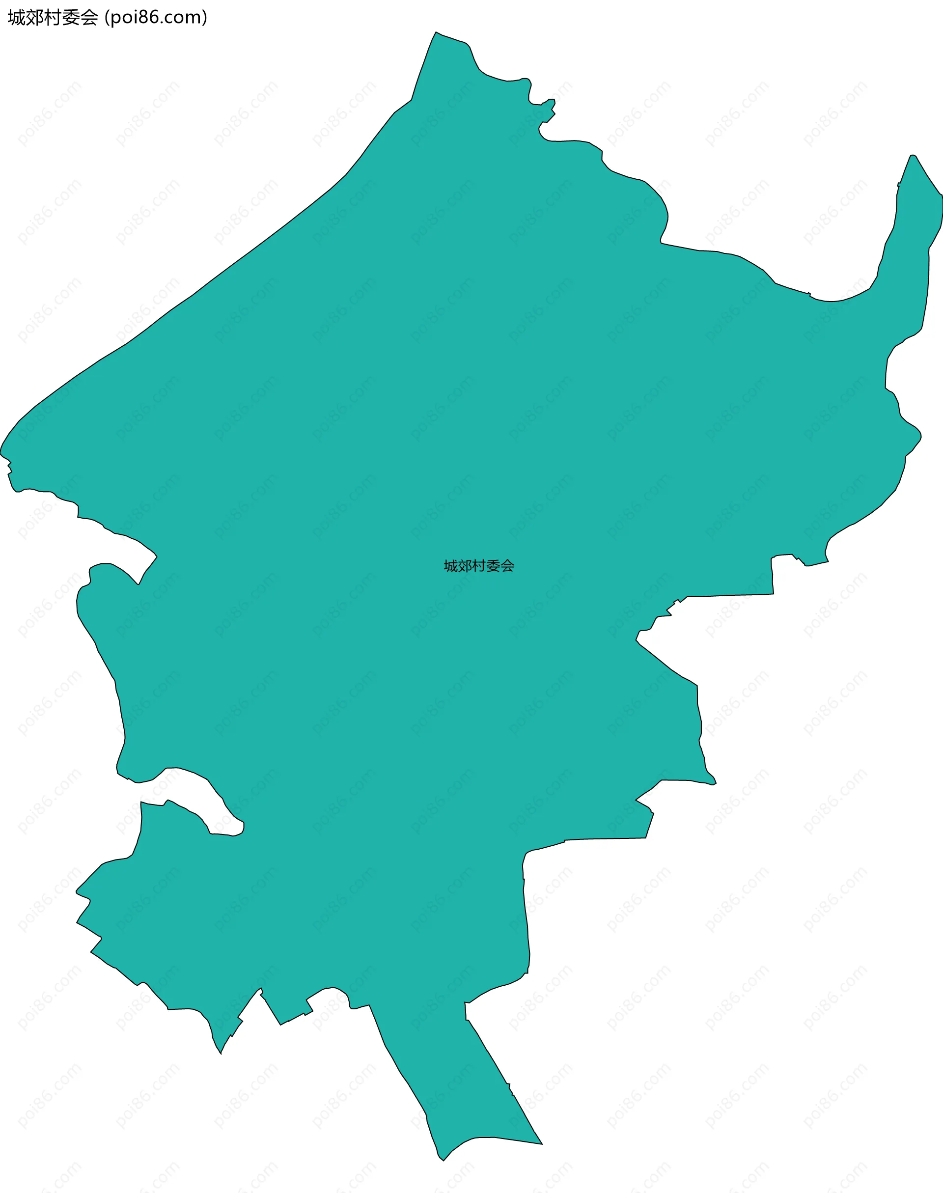 城郊村委会边界地图