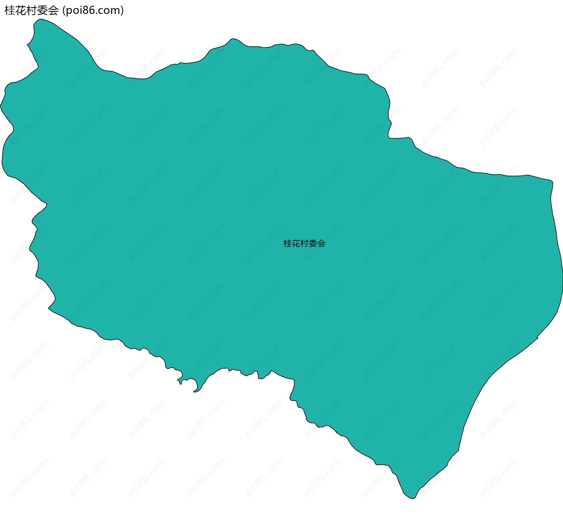 桂花村委会边界地图