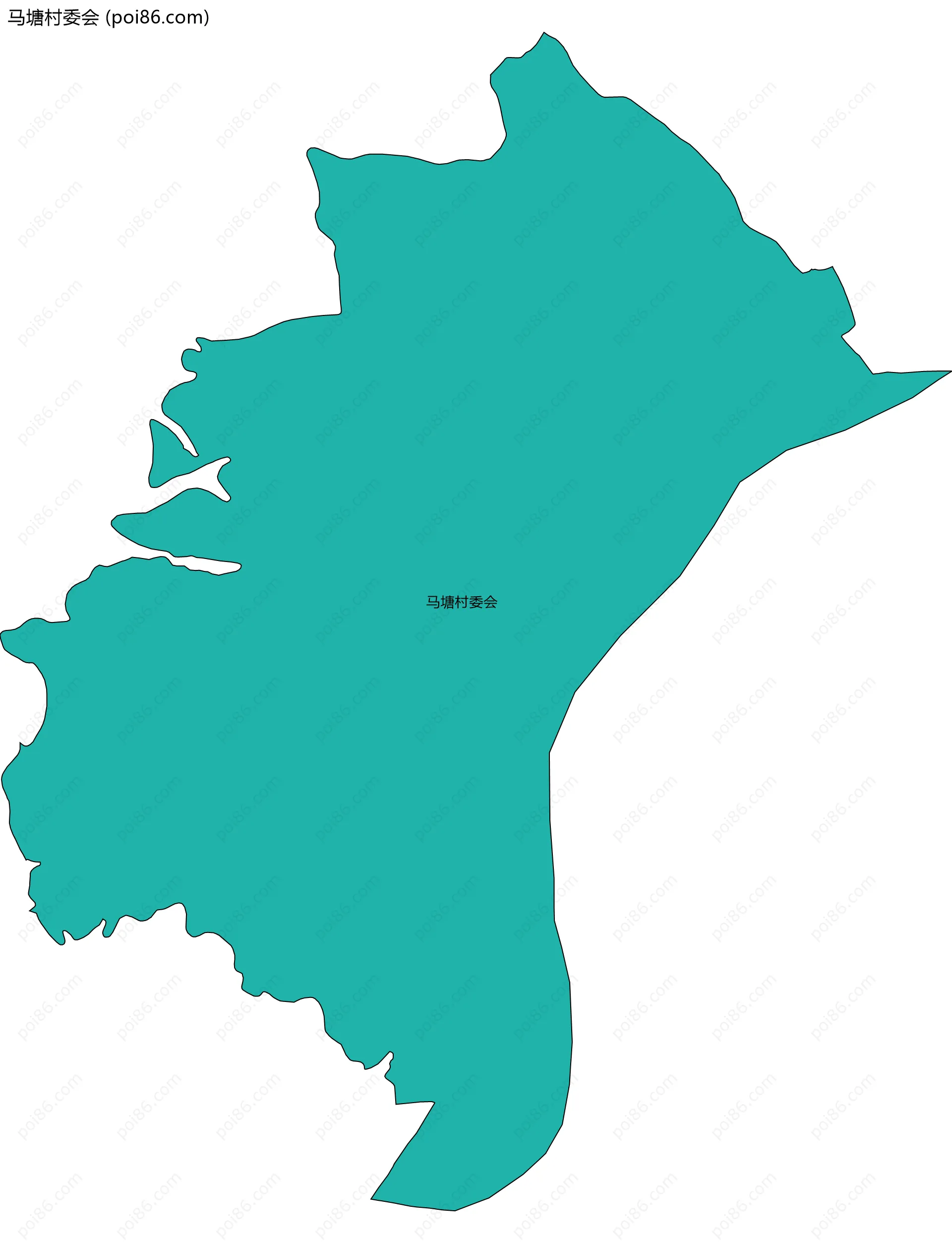 马塘村委会边界地图