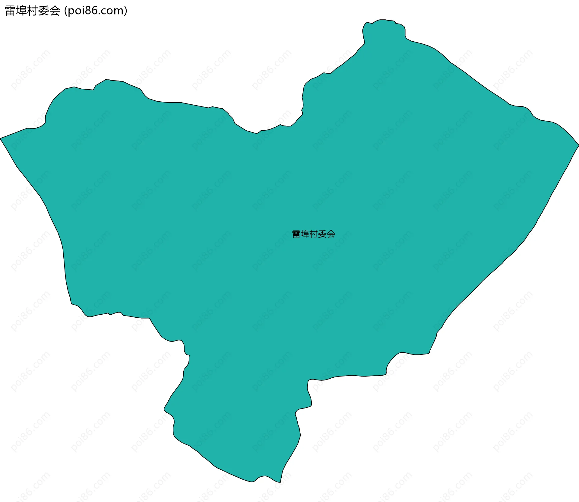 雷埠村委会边界地图
