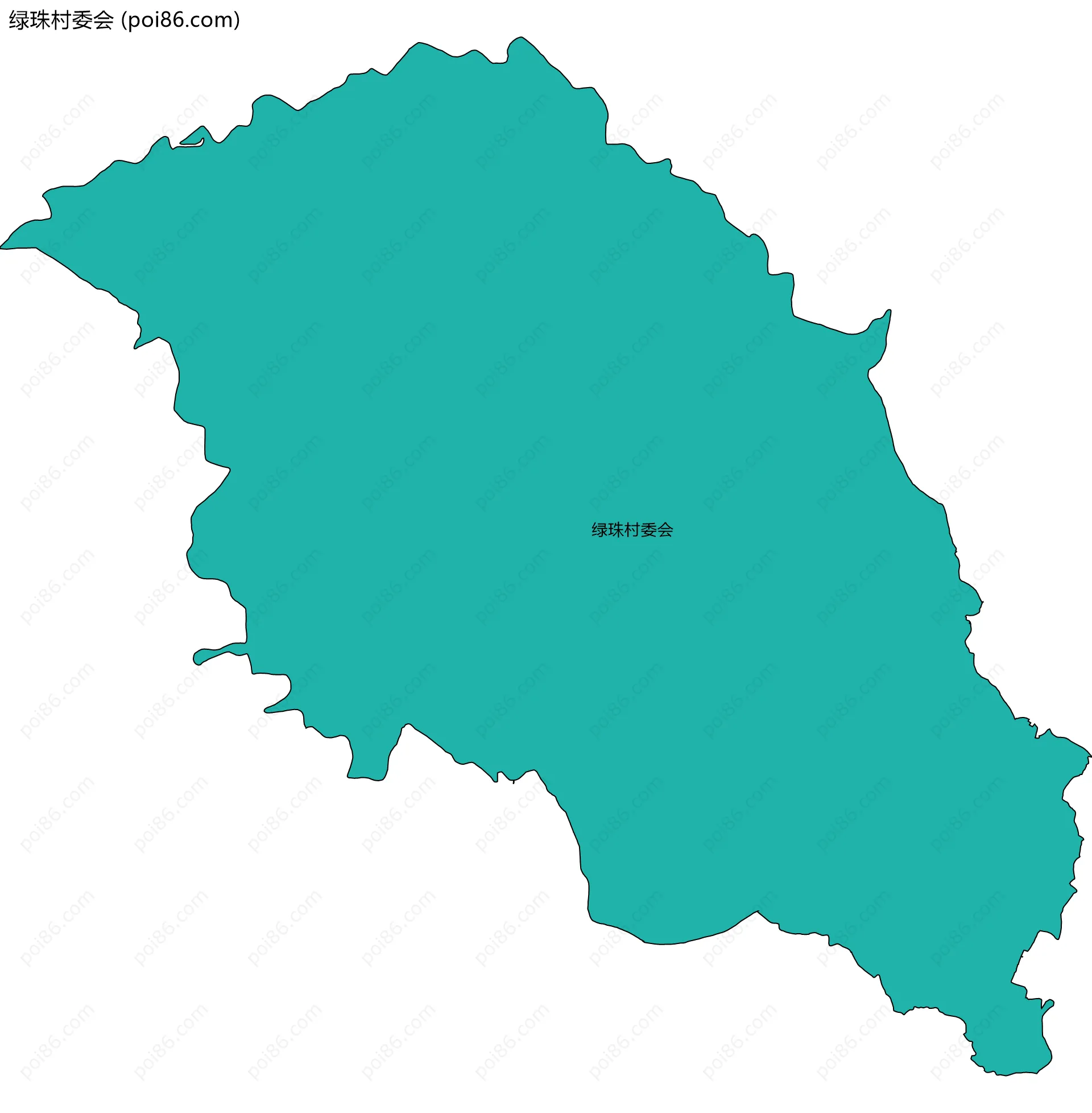 绿珠村委会边界地图