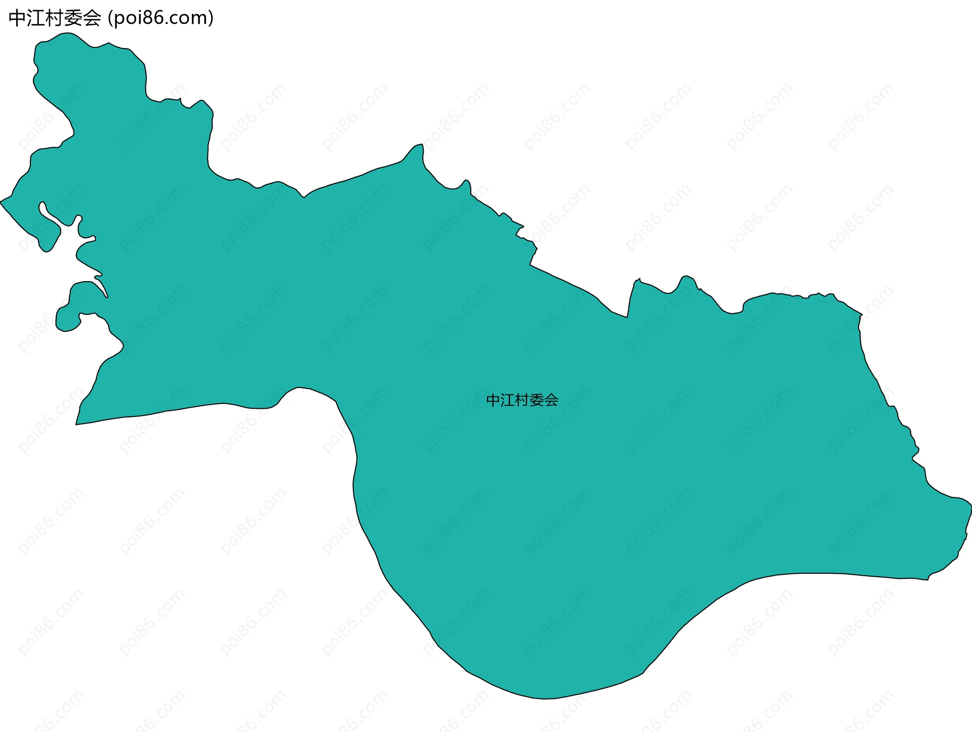 中江村委会边界地图