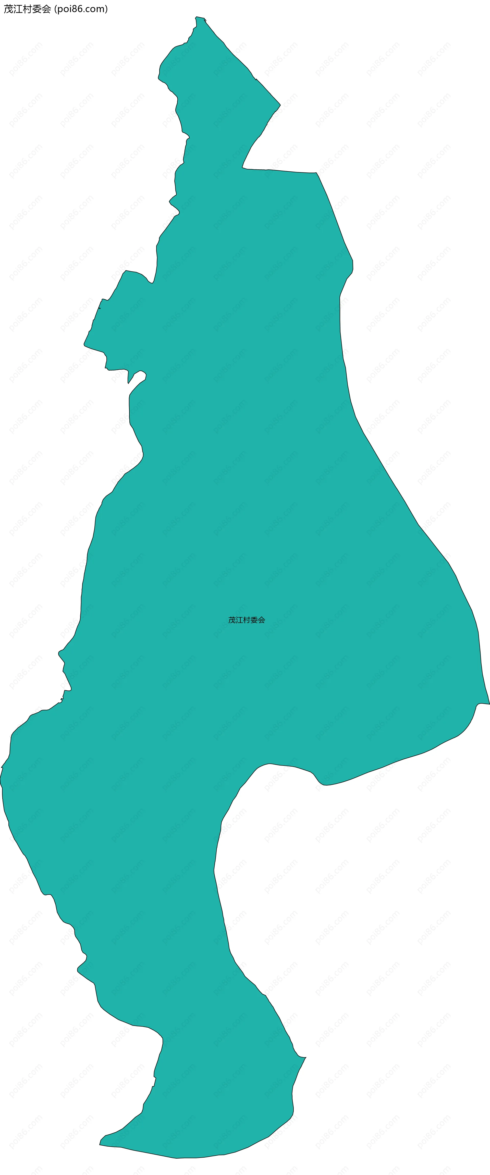 茂江村委会边界地图