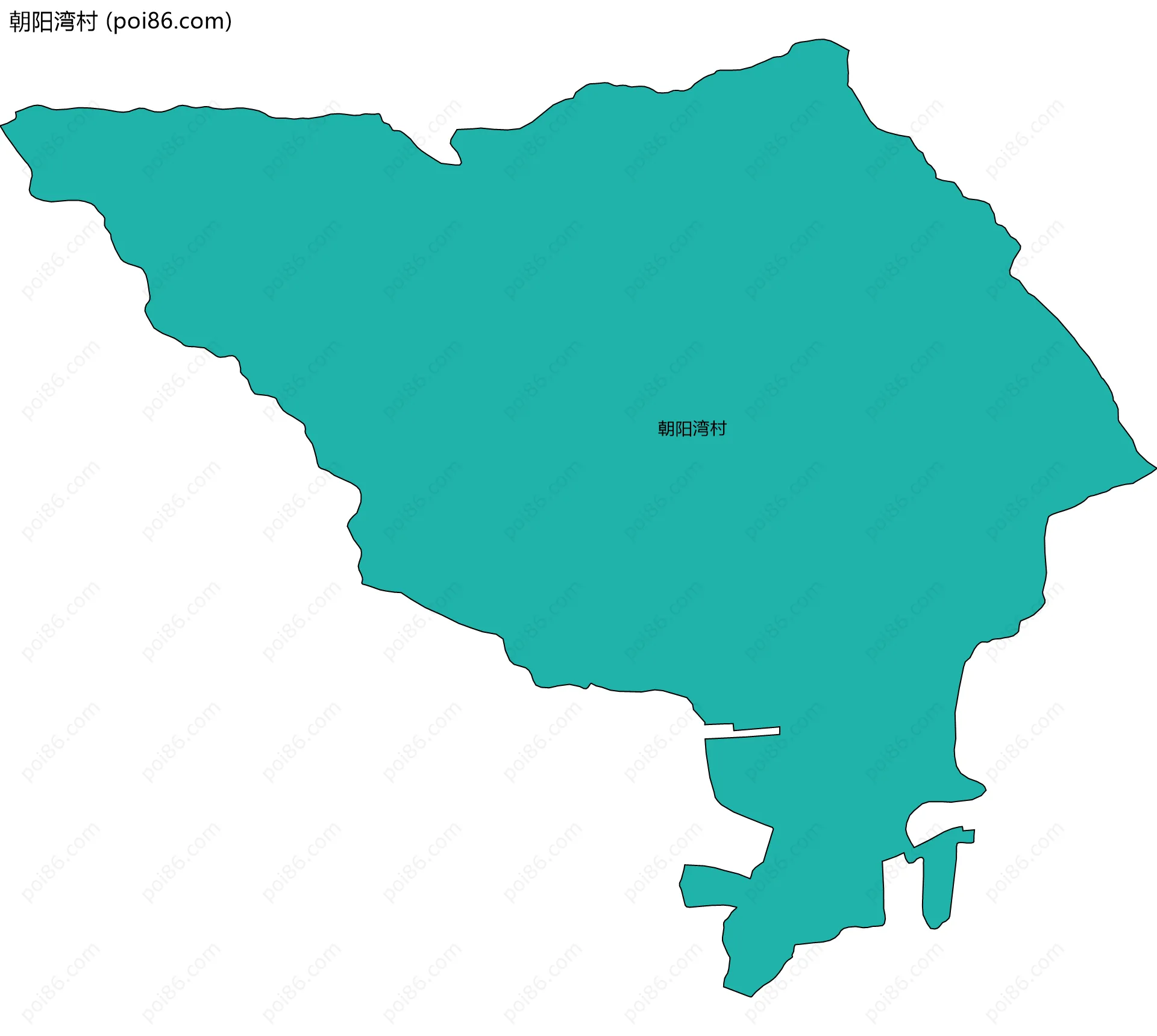 朝阳湾村边界地图