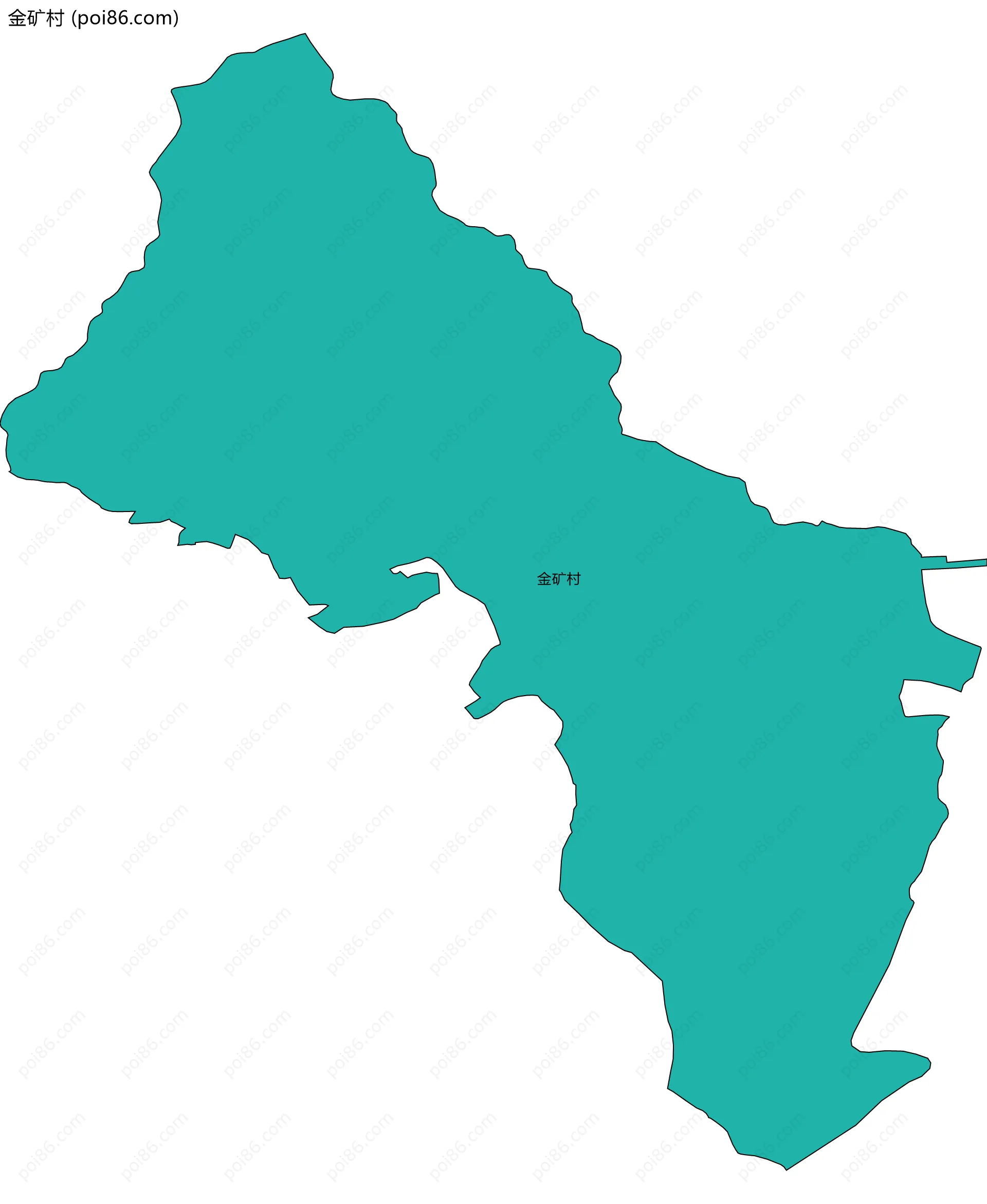 金矿村边界地图