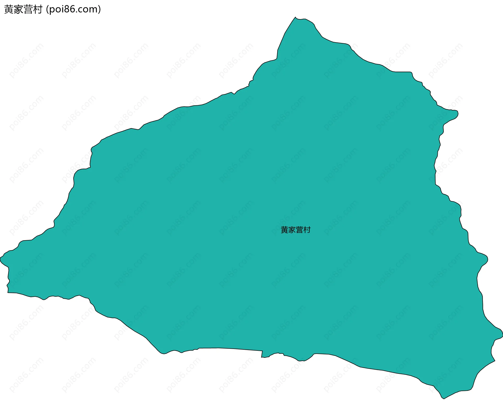 黄家营村边界地图