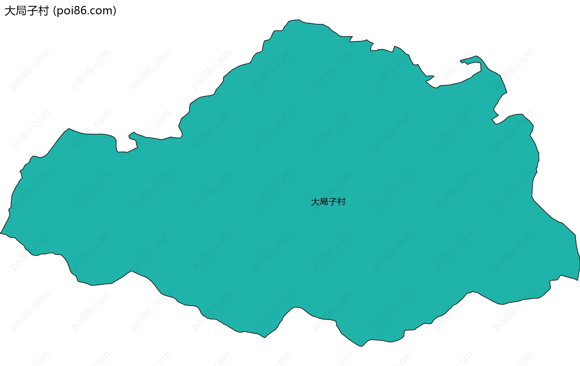 大局子村边界地图