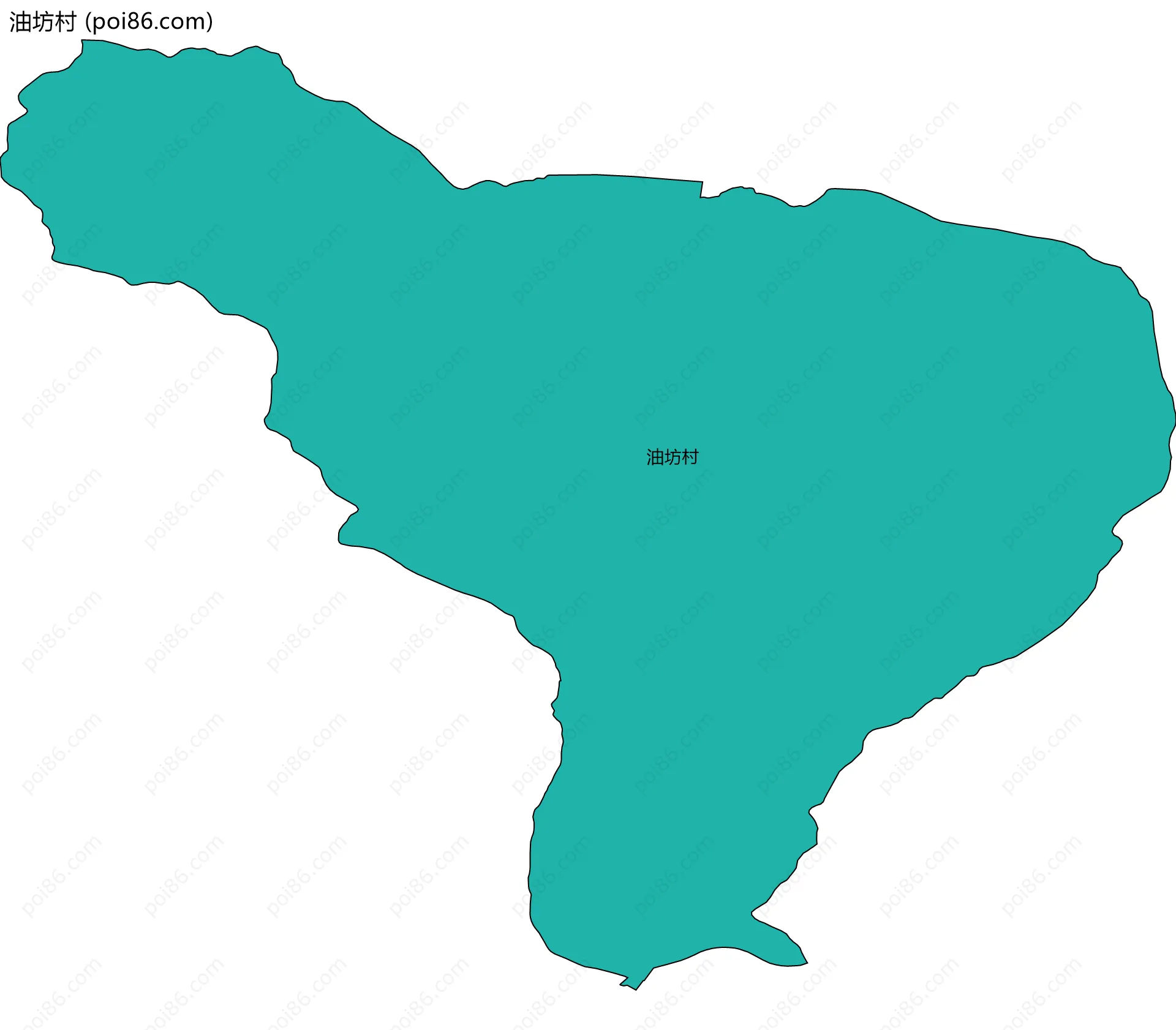 油坊村边界地图