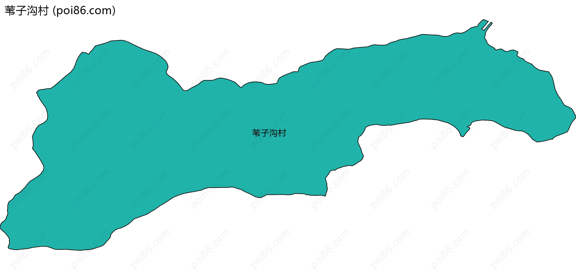 苇子沟村边界地图