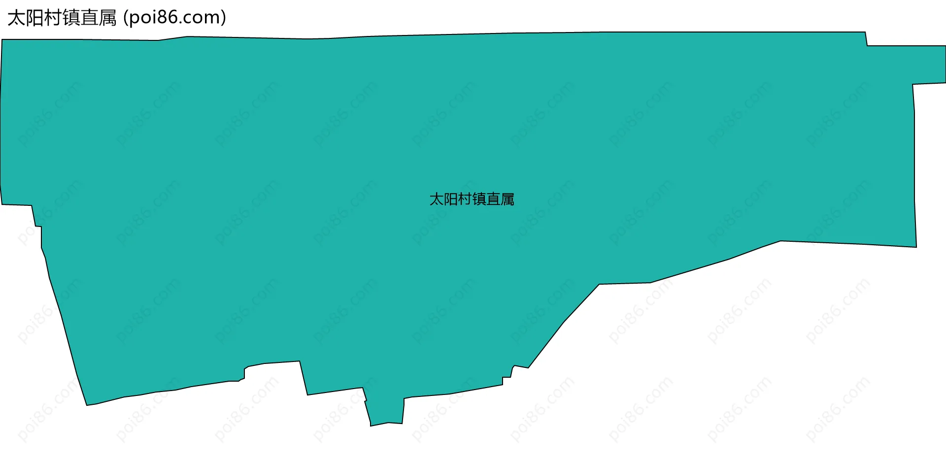太阳村镇直属边界地图
