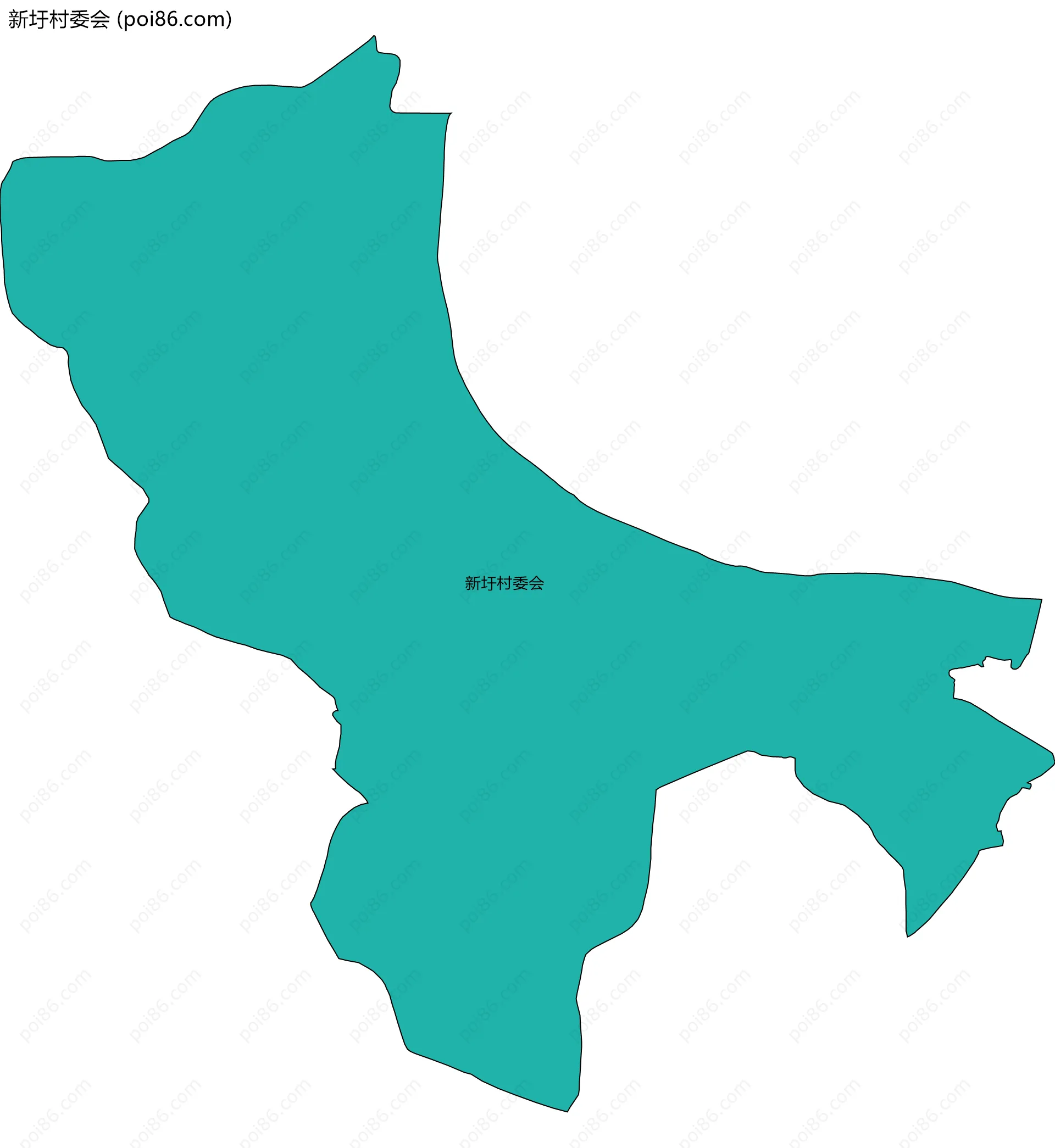 新圩村委会边界地图