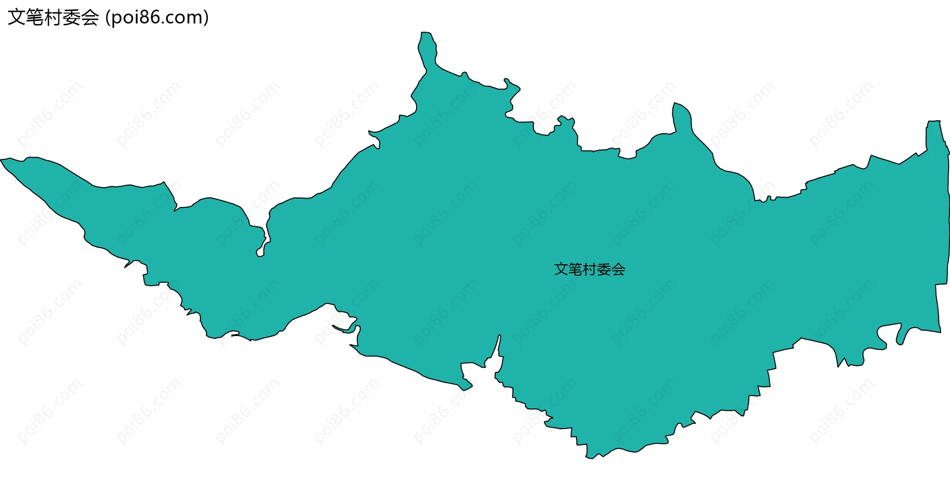 文笔村委会边界地图