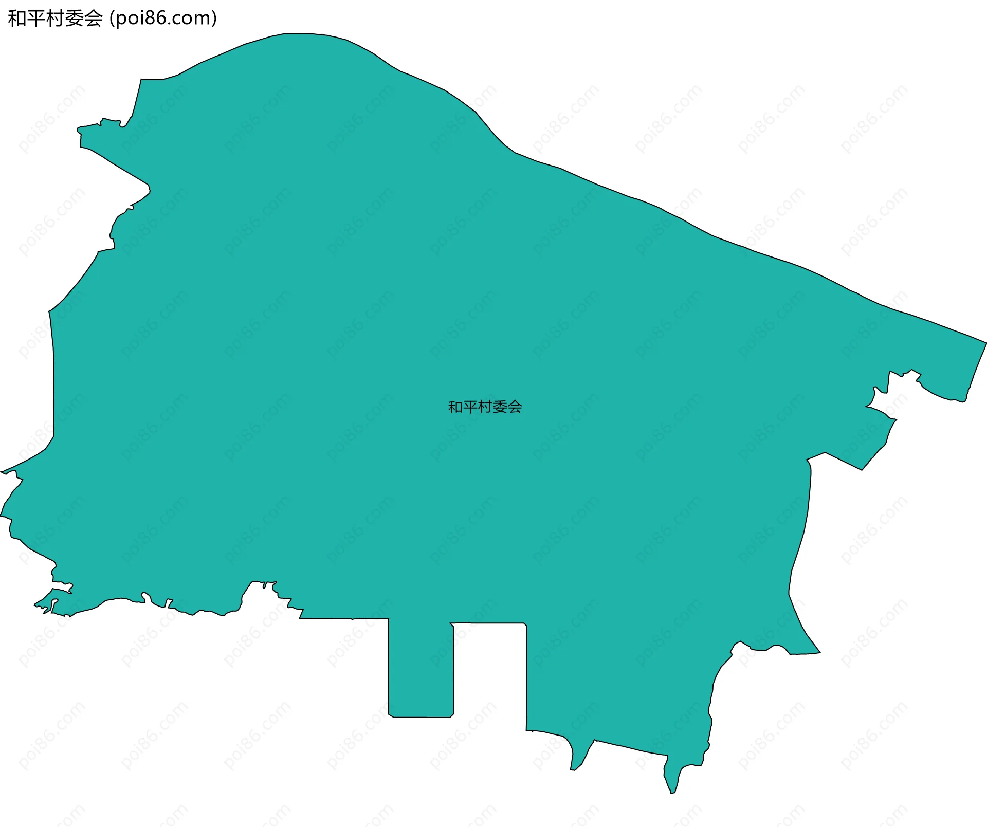 和平村委会边界地图