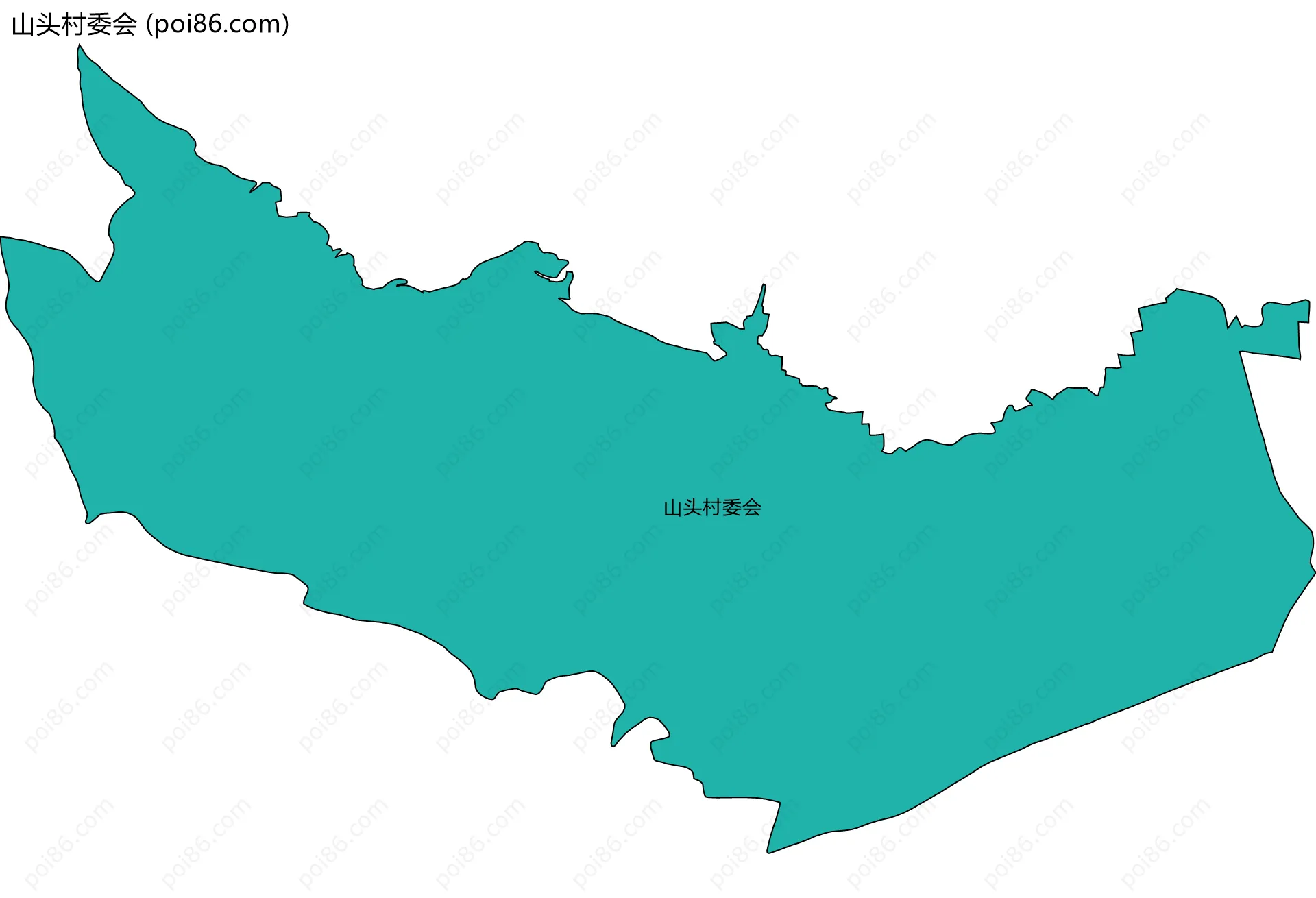 山头村委会边界地图