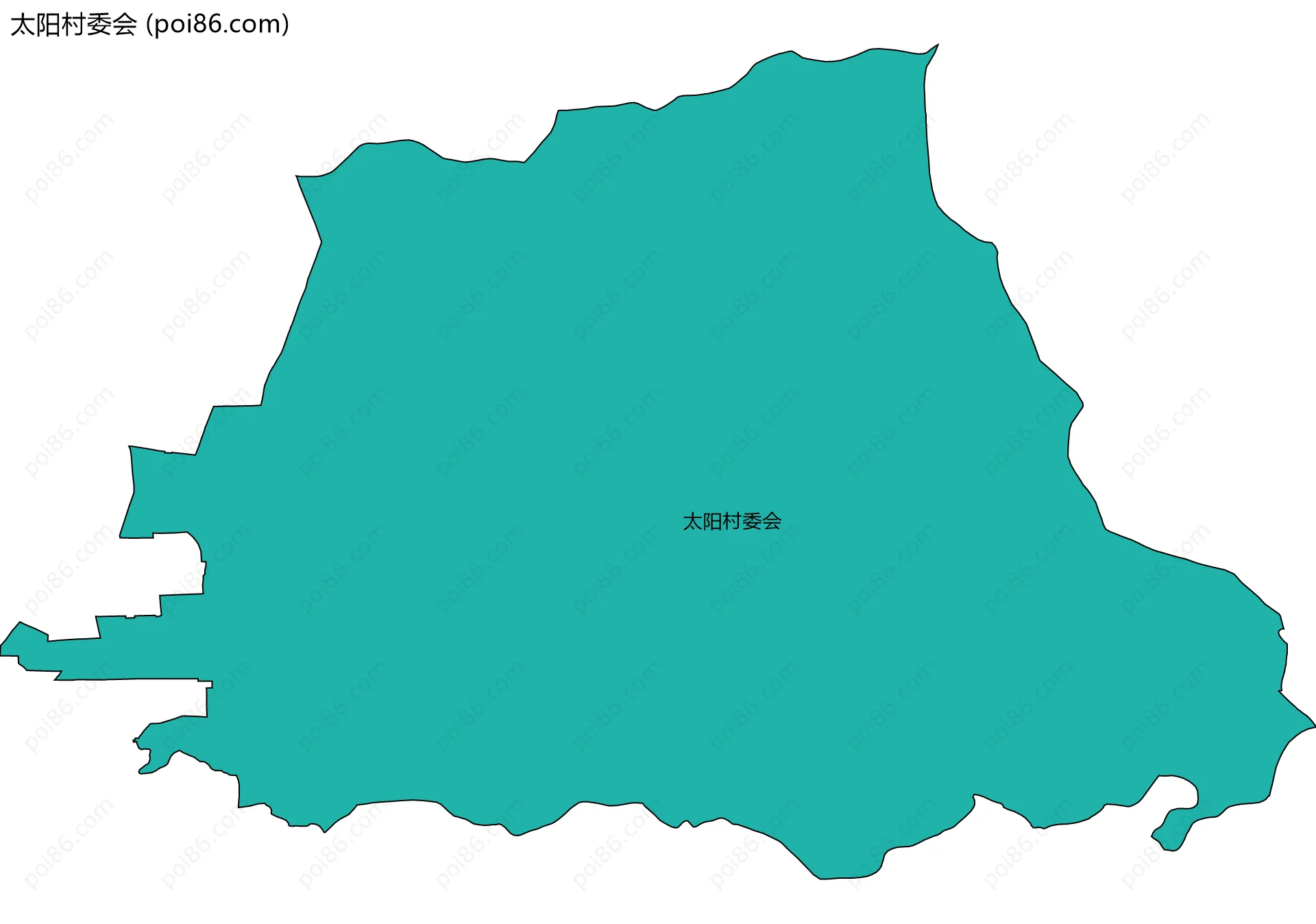 太阳村委会边界地图
