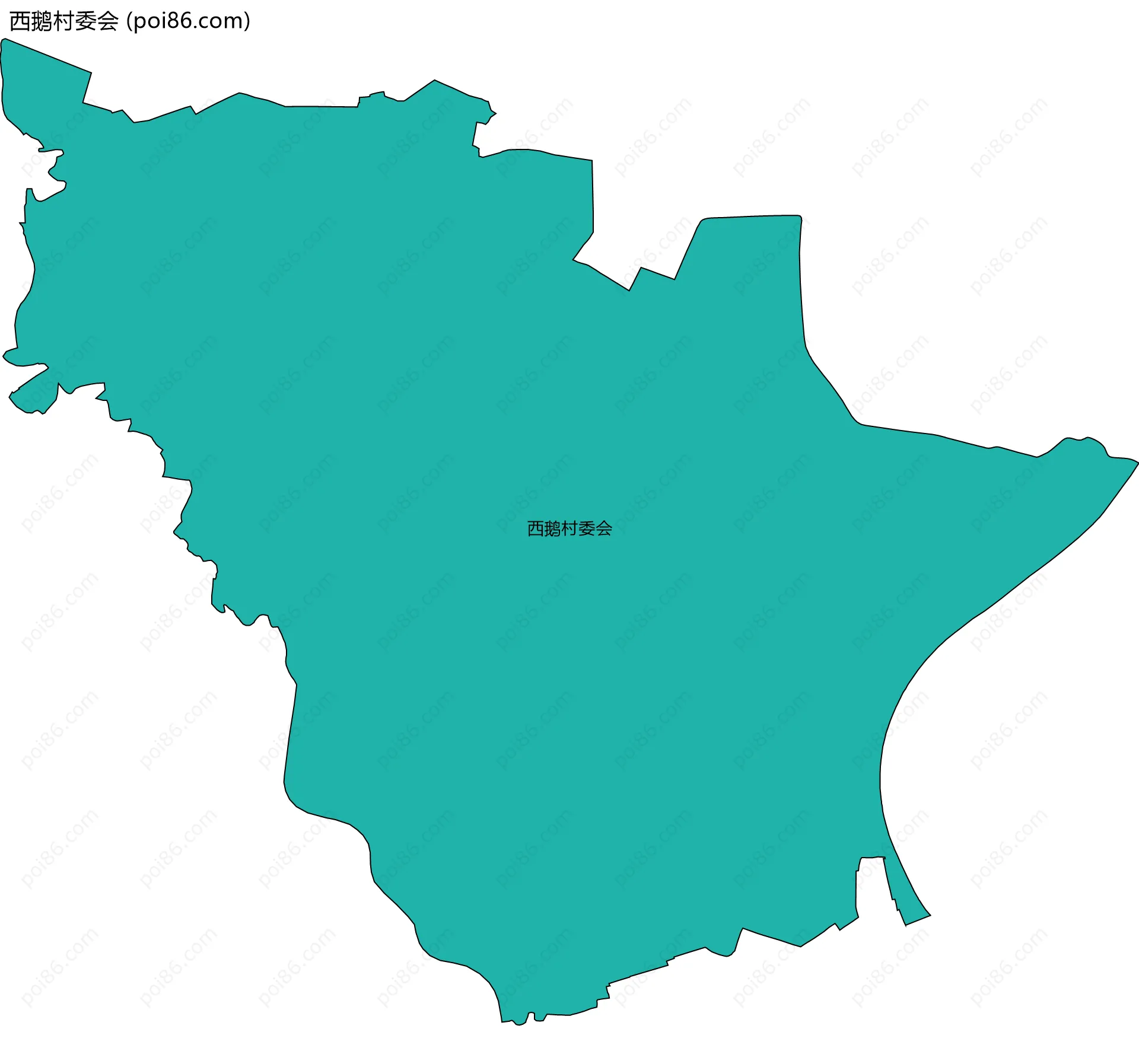 西鹅村委会边界地图