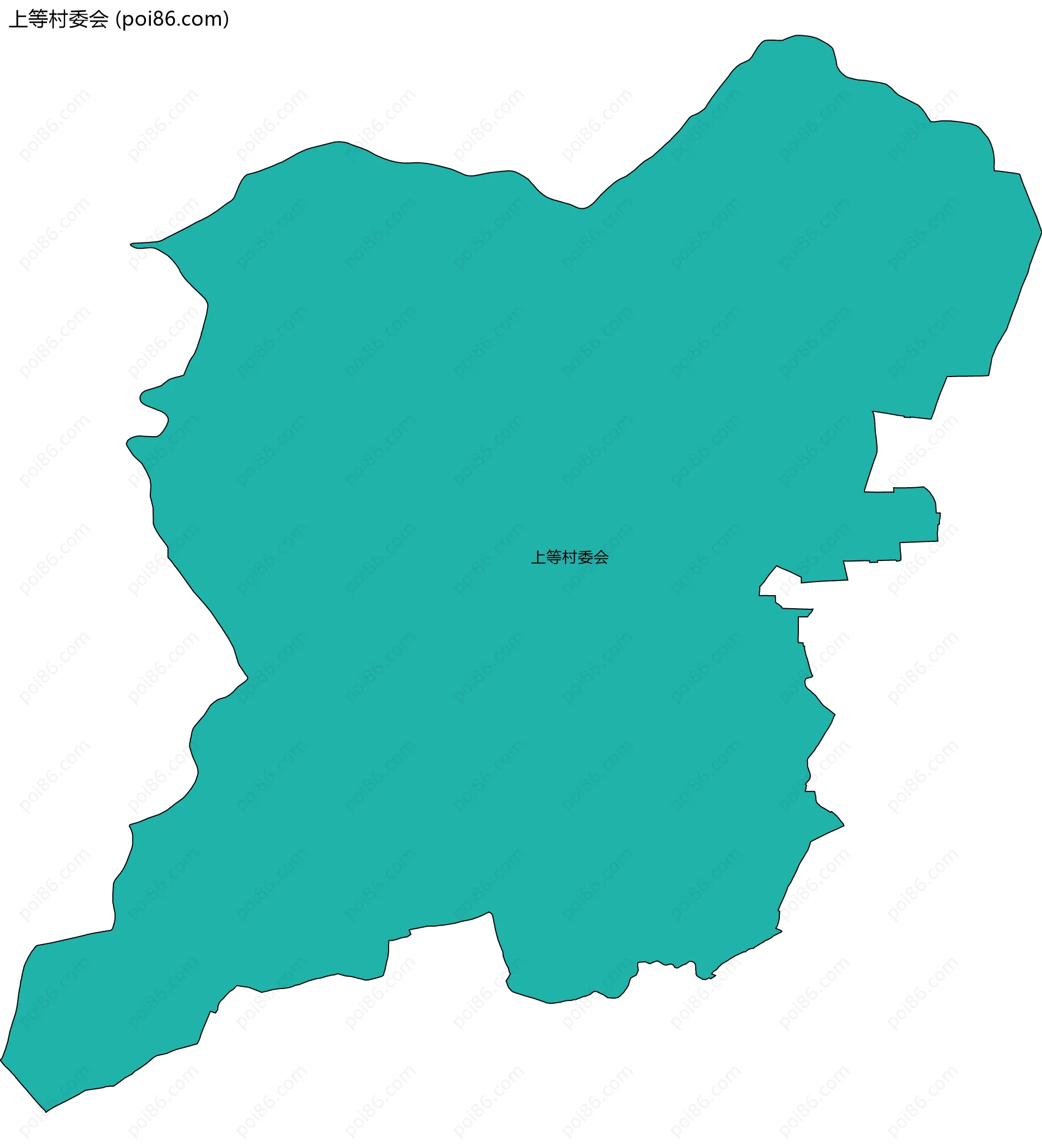 上等村委会边界地图