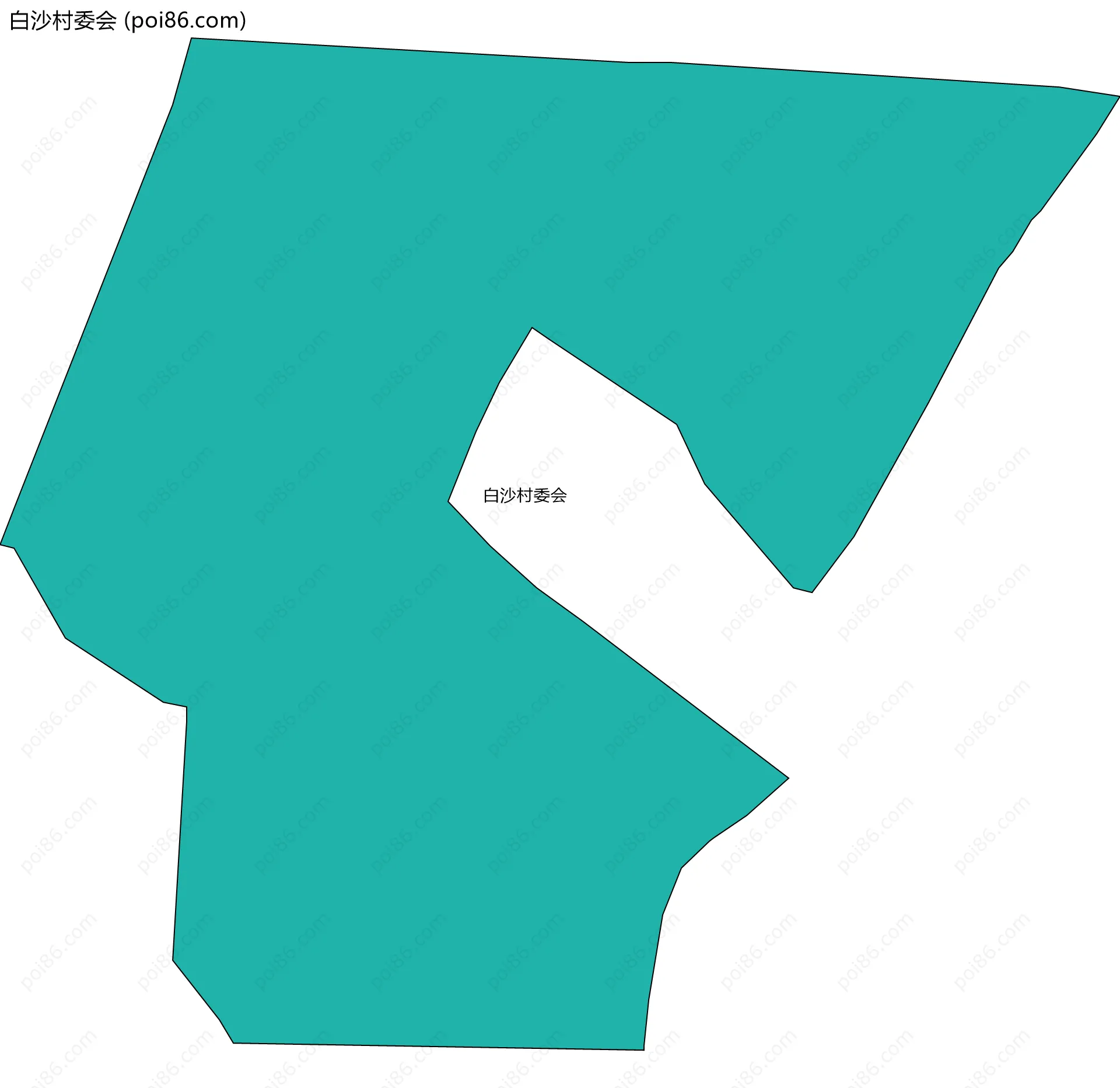 白沙村委会边界地图