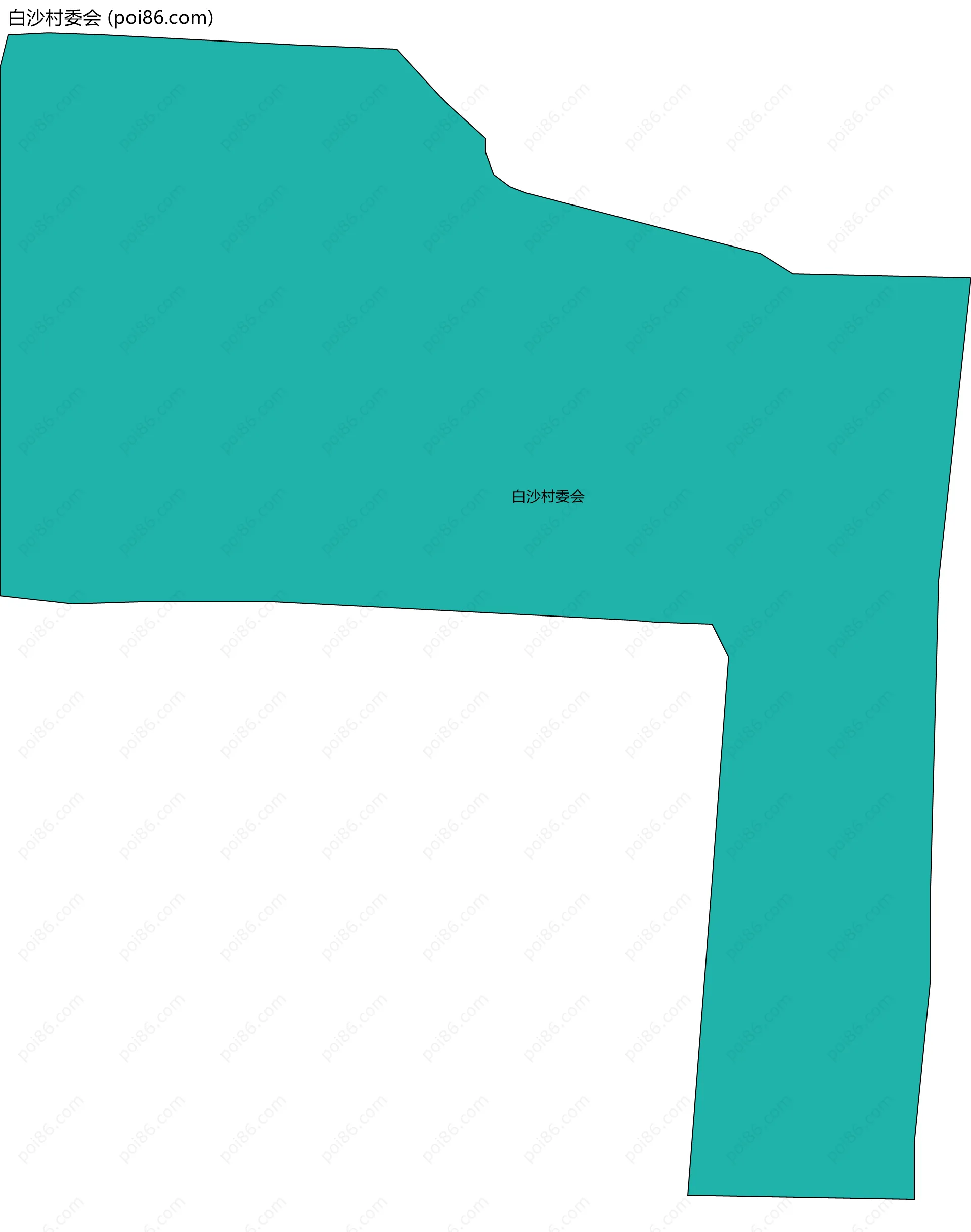 白沙村委会边界地图