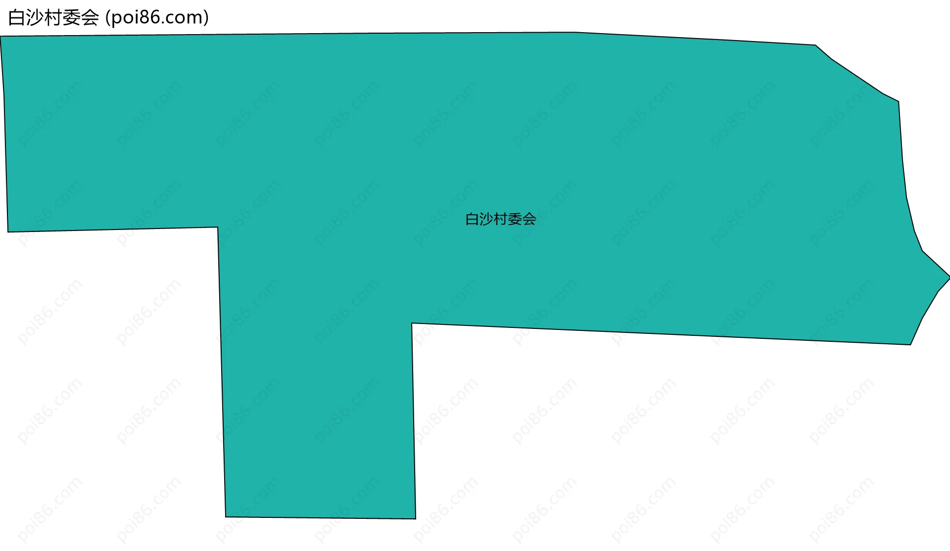白沙村委会边界地图