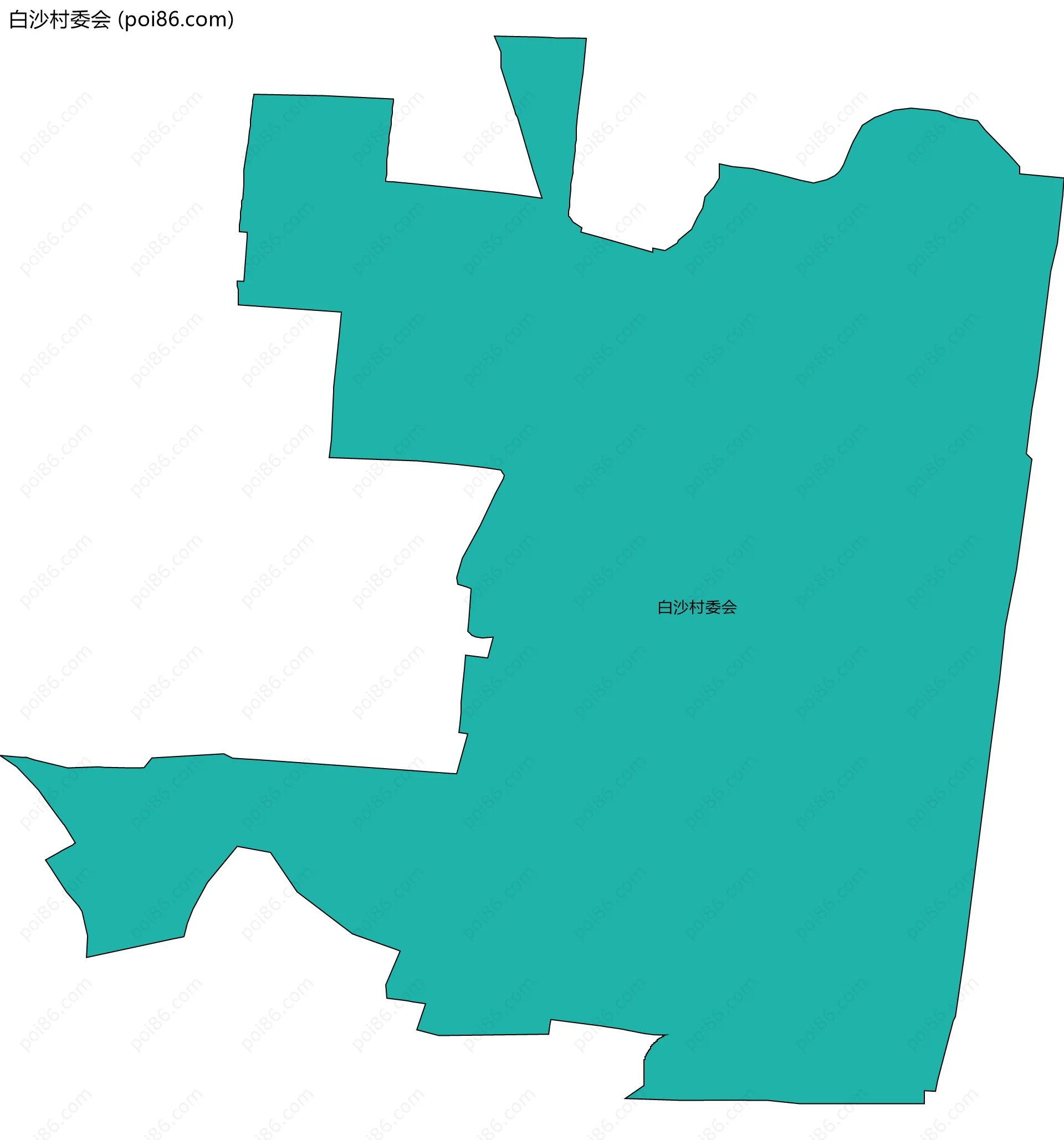 白沙村委会边界地图