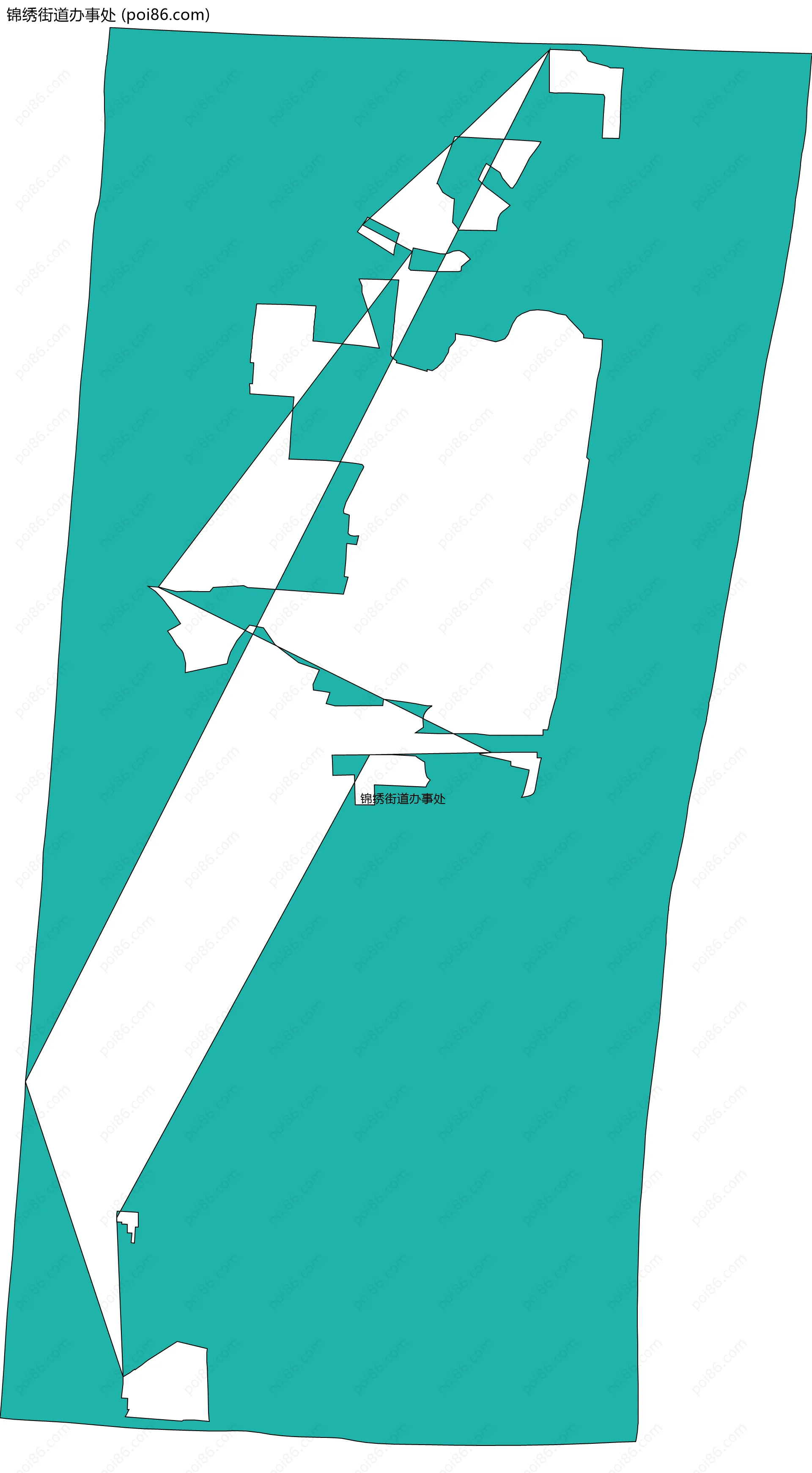 锦绣街道办事处边界地图