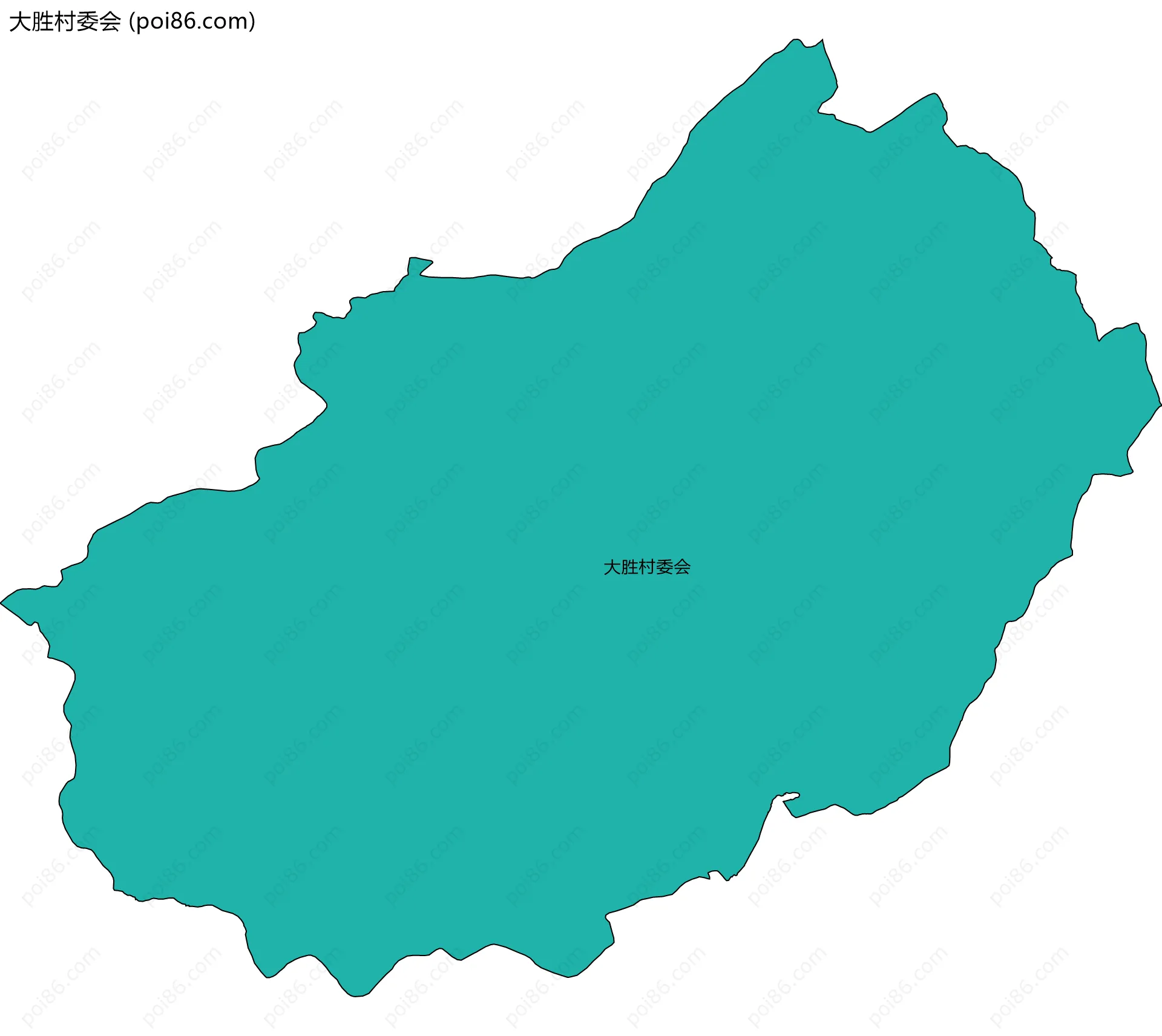 大胜村委会边界地图