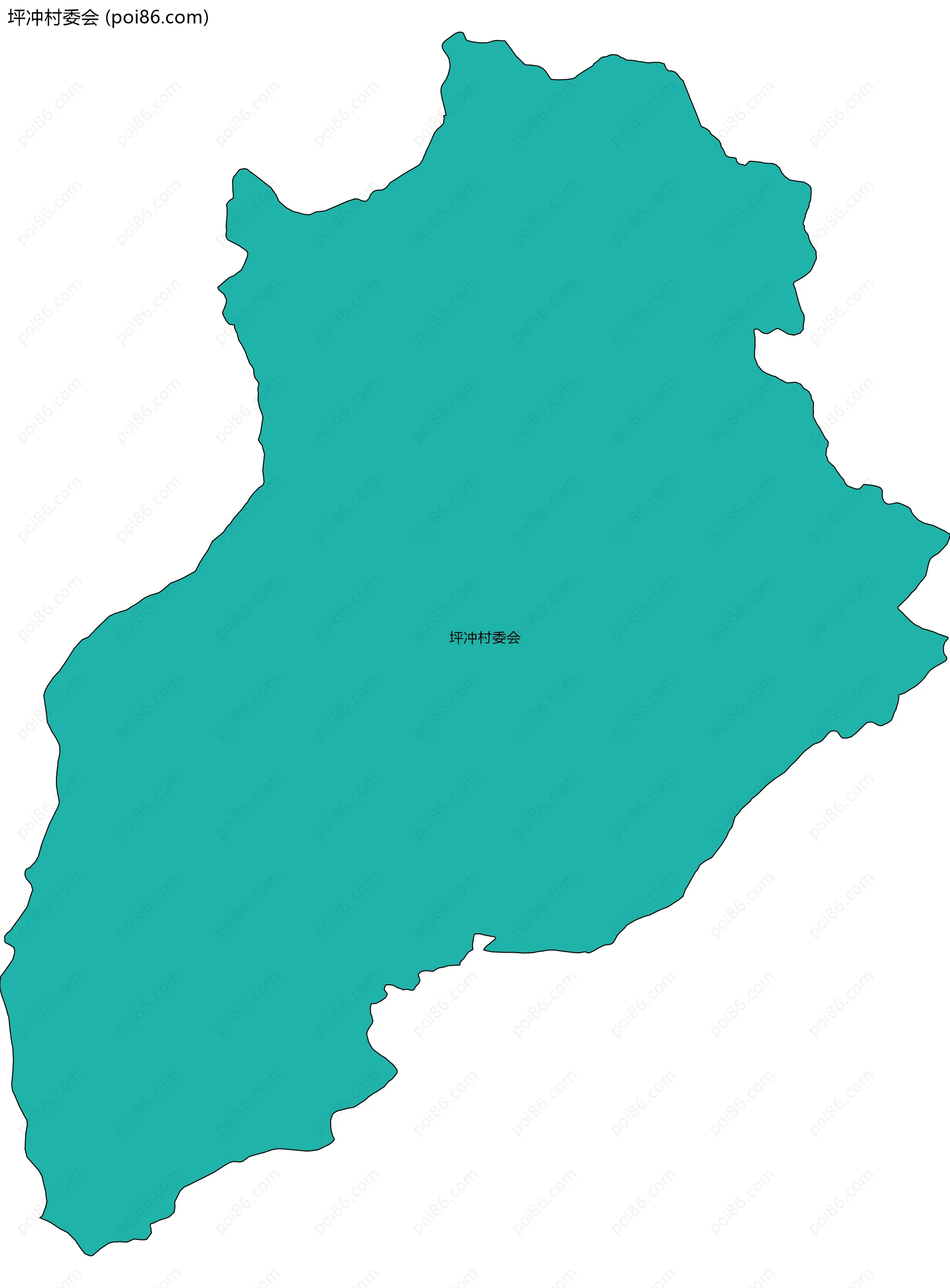 坪冲村委会边界地图