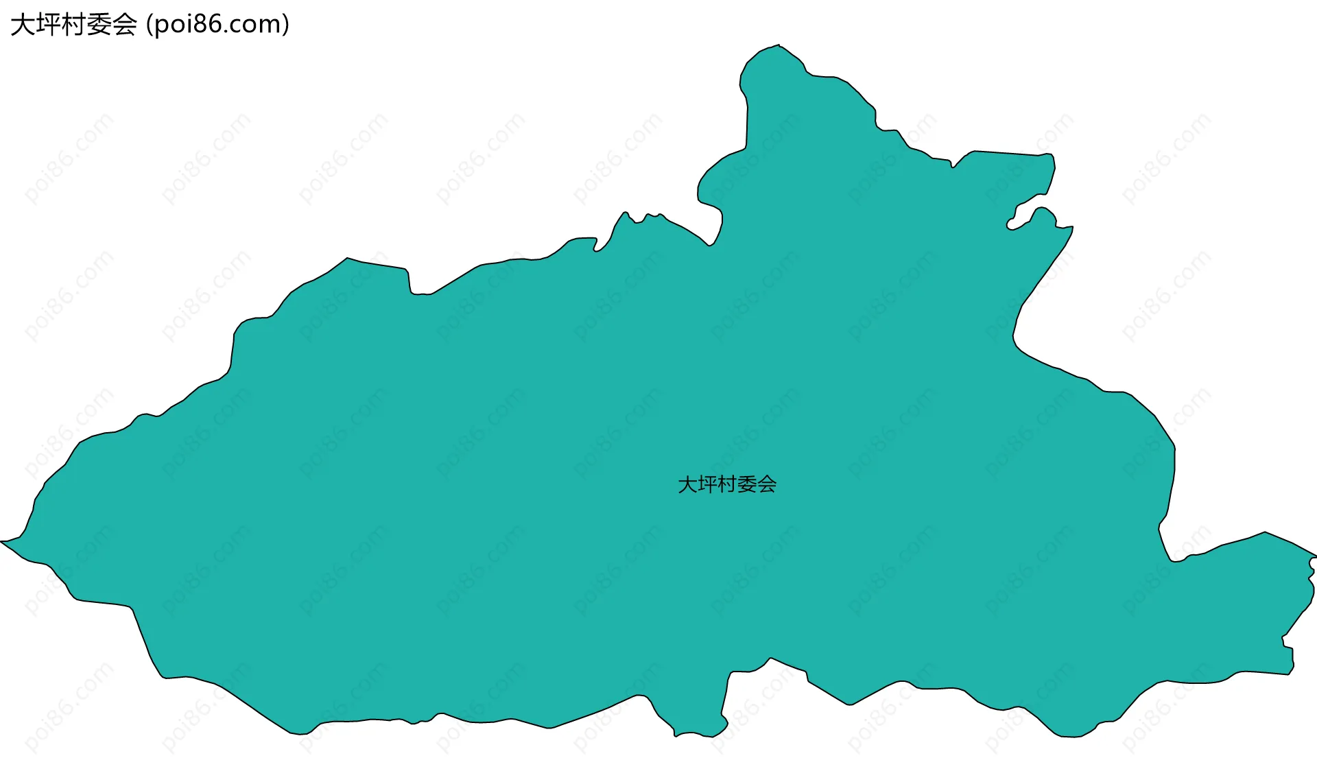 大坪村委会边界地图