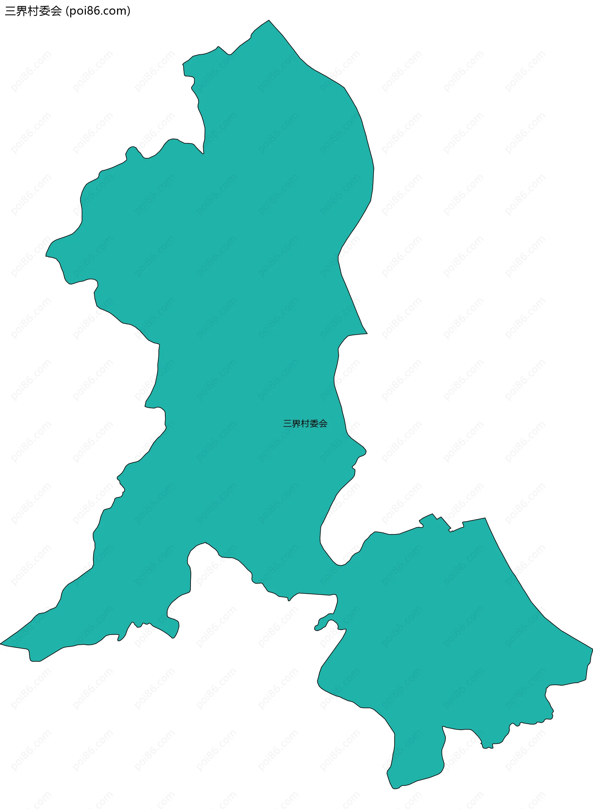 三界村委会边界地图