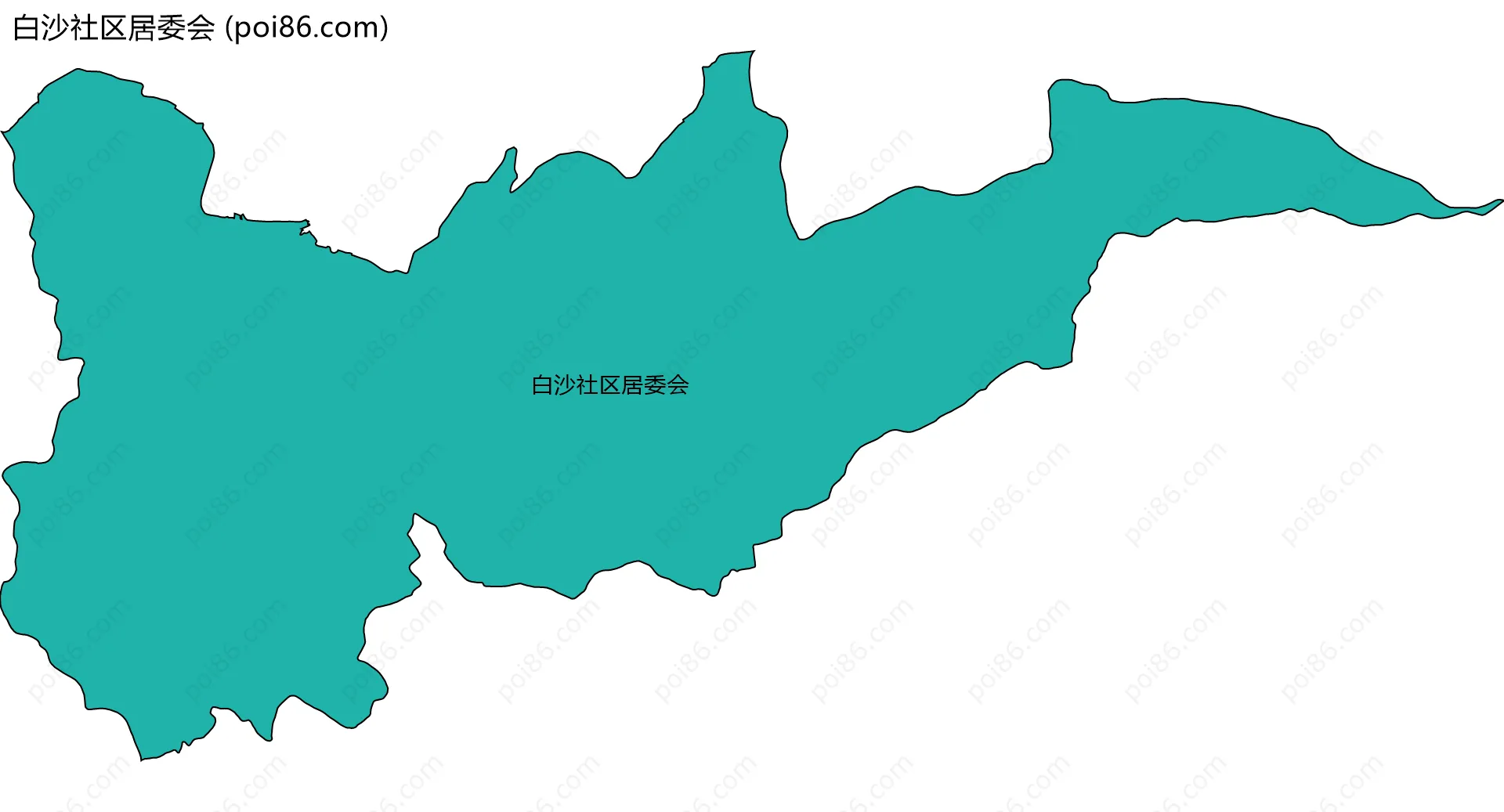 白沙社区居委会边界地图