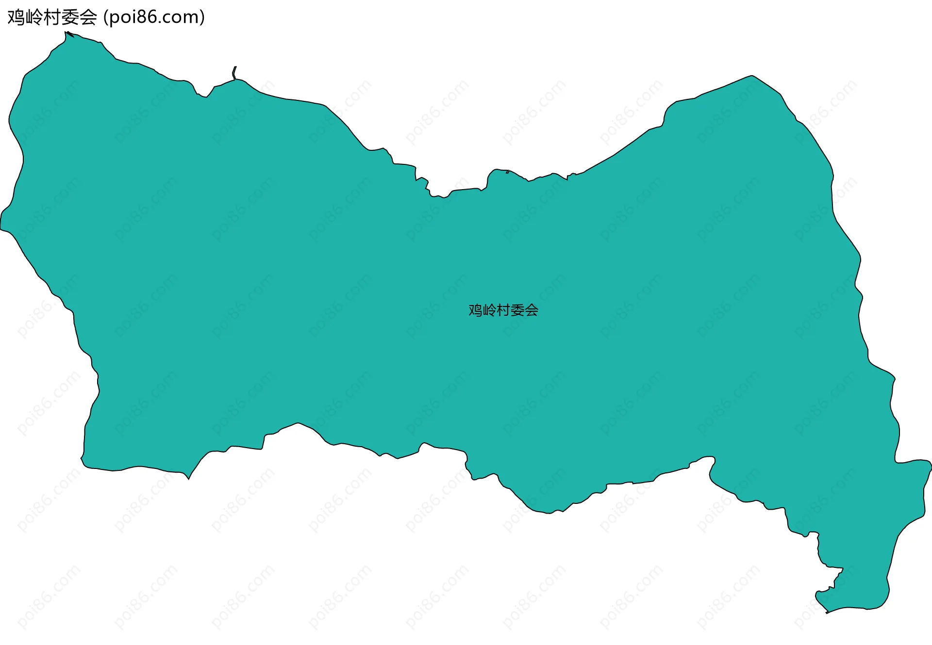 鸡岭村委会边界地图