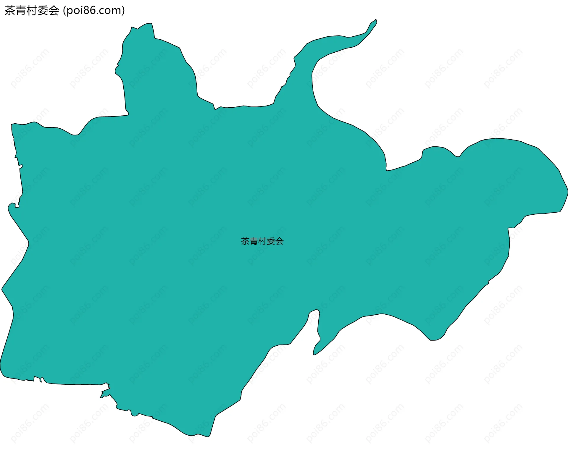 茶青村委会边界地图