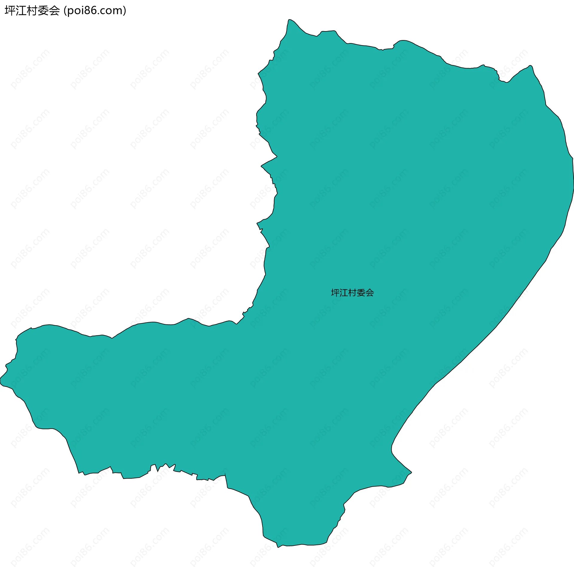 坪江村委会边界地图