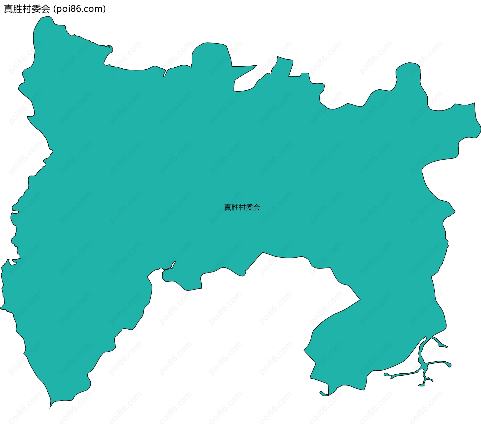 真胜村委会边界地图