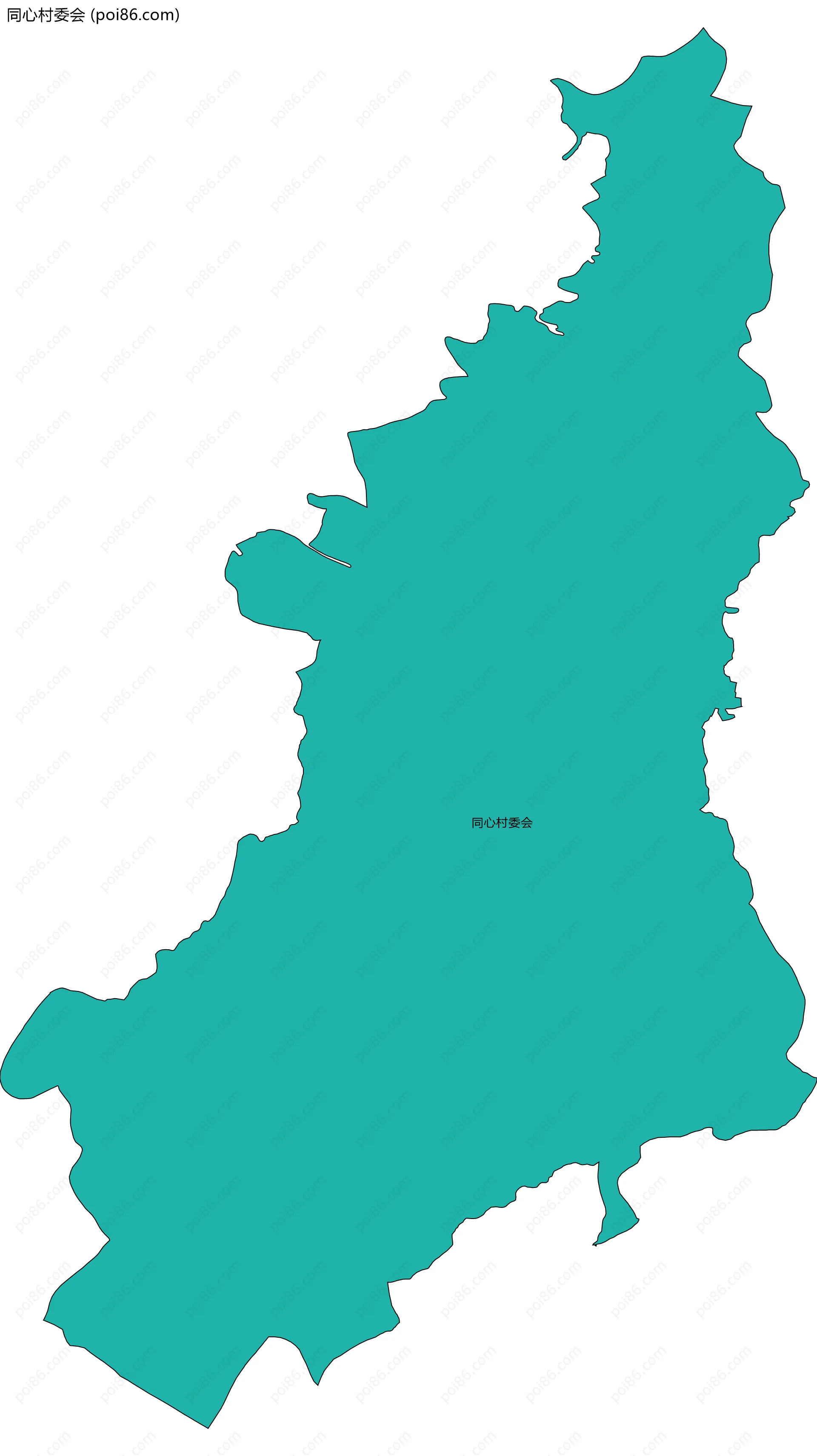 同心村委会边界地图