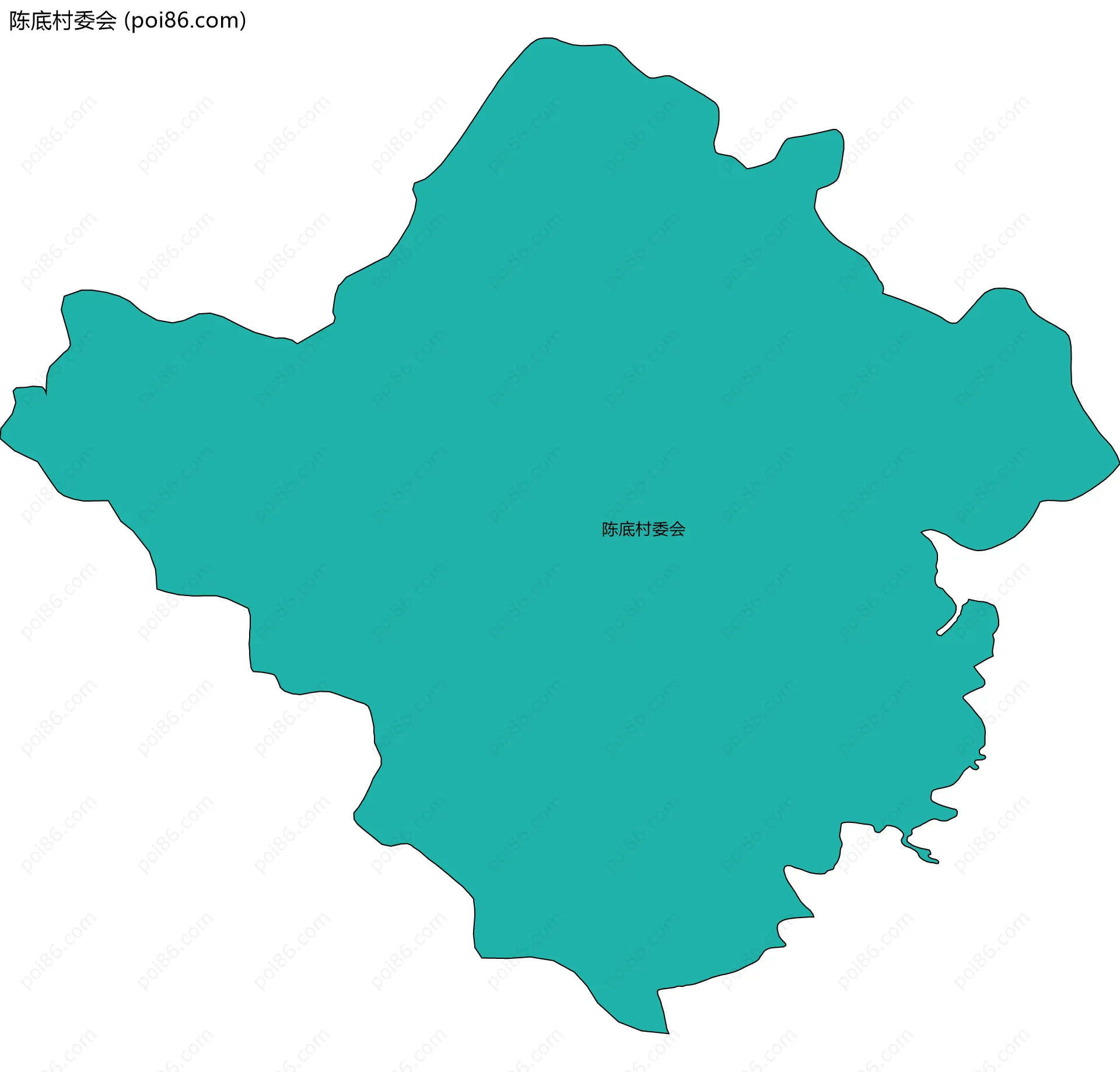 陈底村委会边界地图