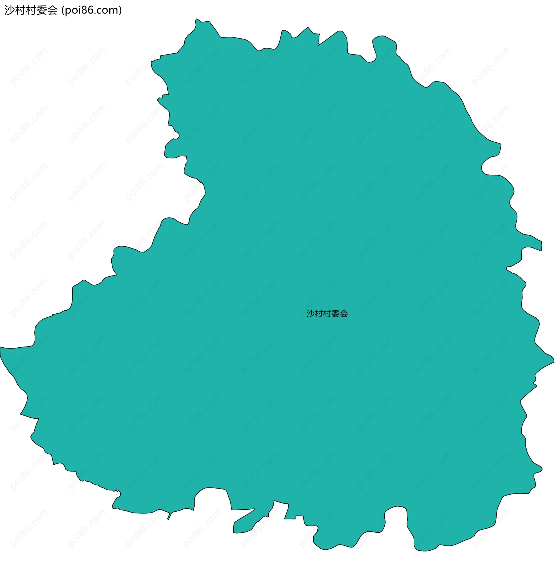 沙村村委会边界地图