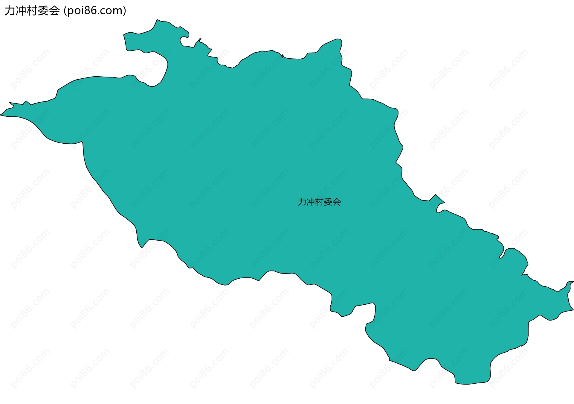 力冲村委会边界地图