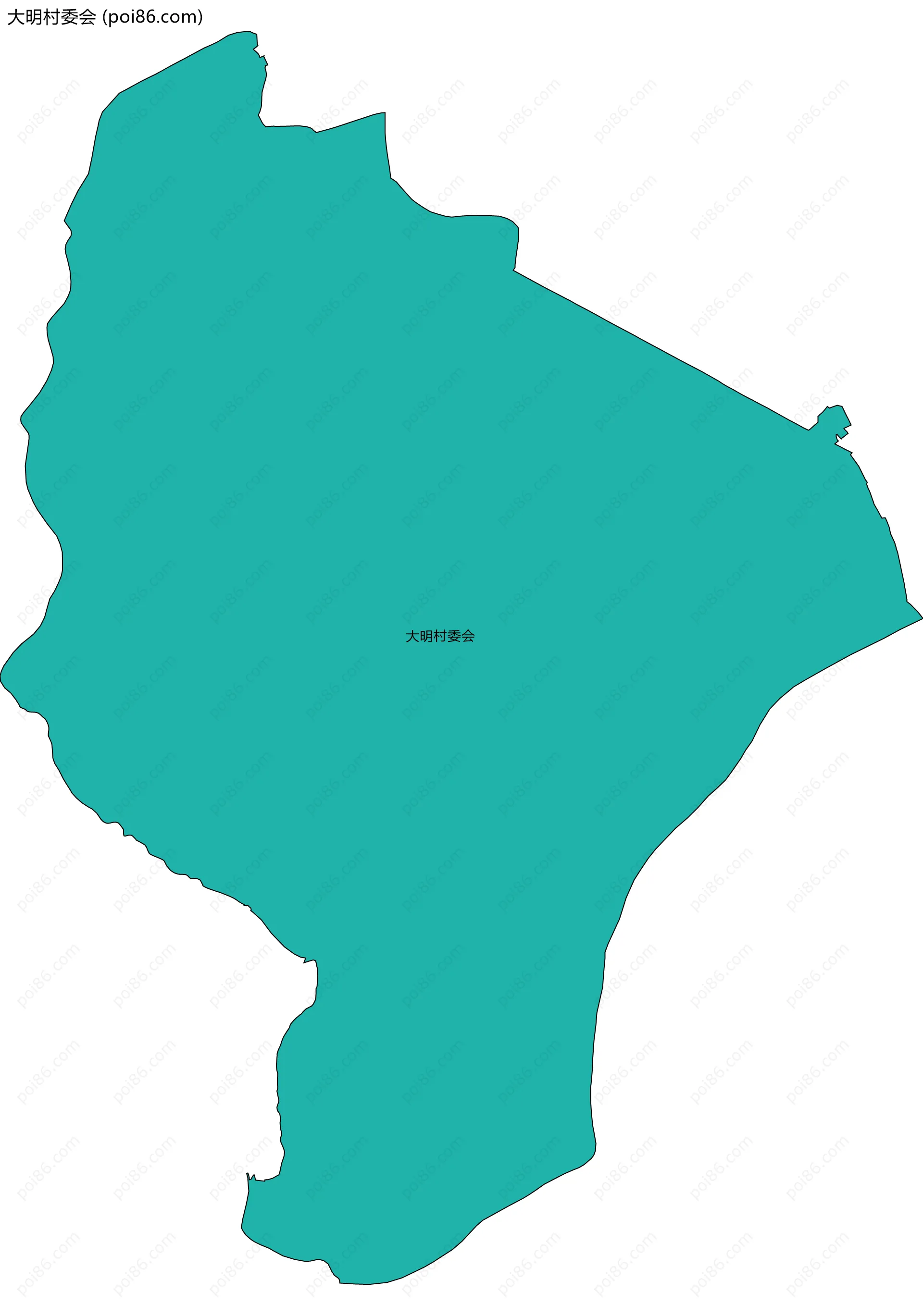 大明村委会边界地图