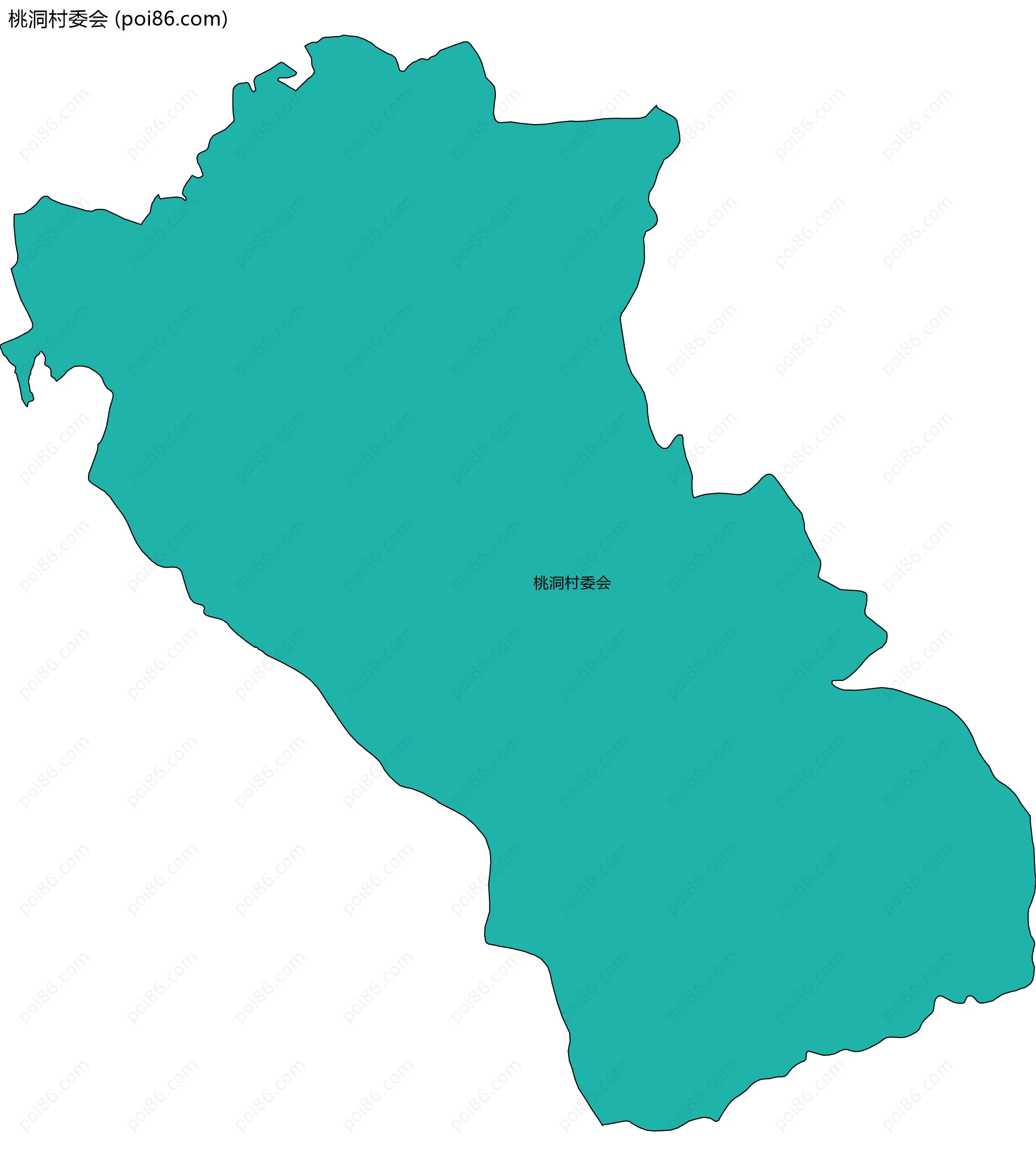 桃洞村委会边界地图